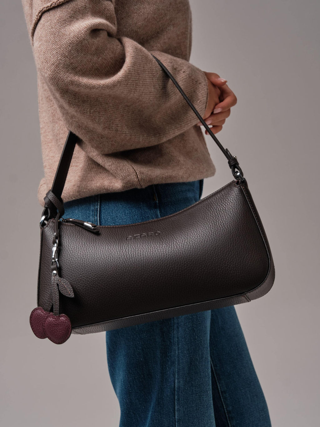 Сумка багет Azaro 31200 коричневый шоколад