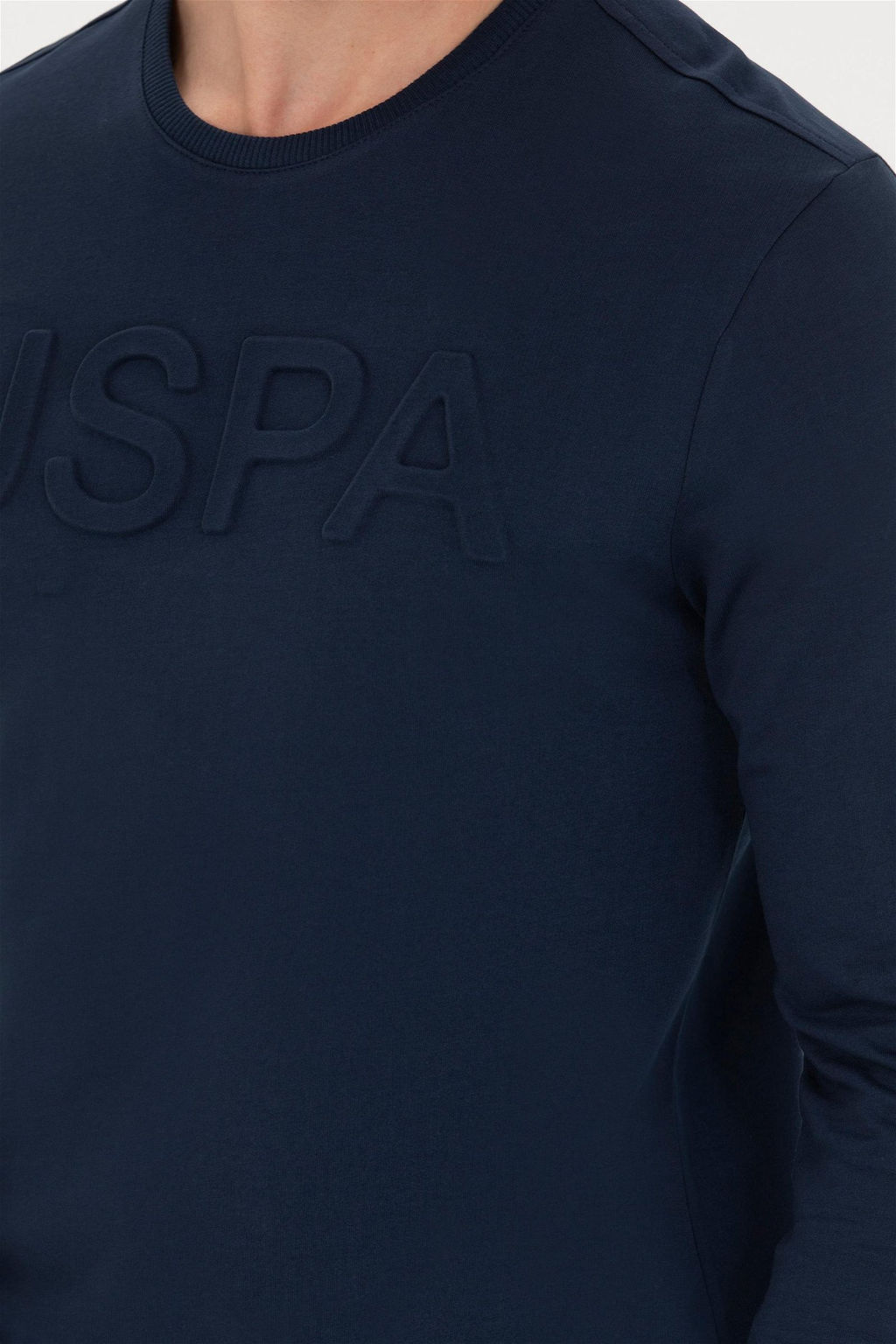 U. S. Polo Assn / Мужской темно-синий базовый свитшот - U.s. polo assn фото 7