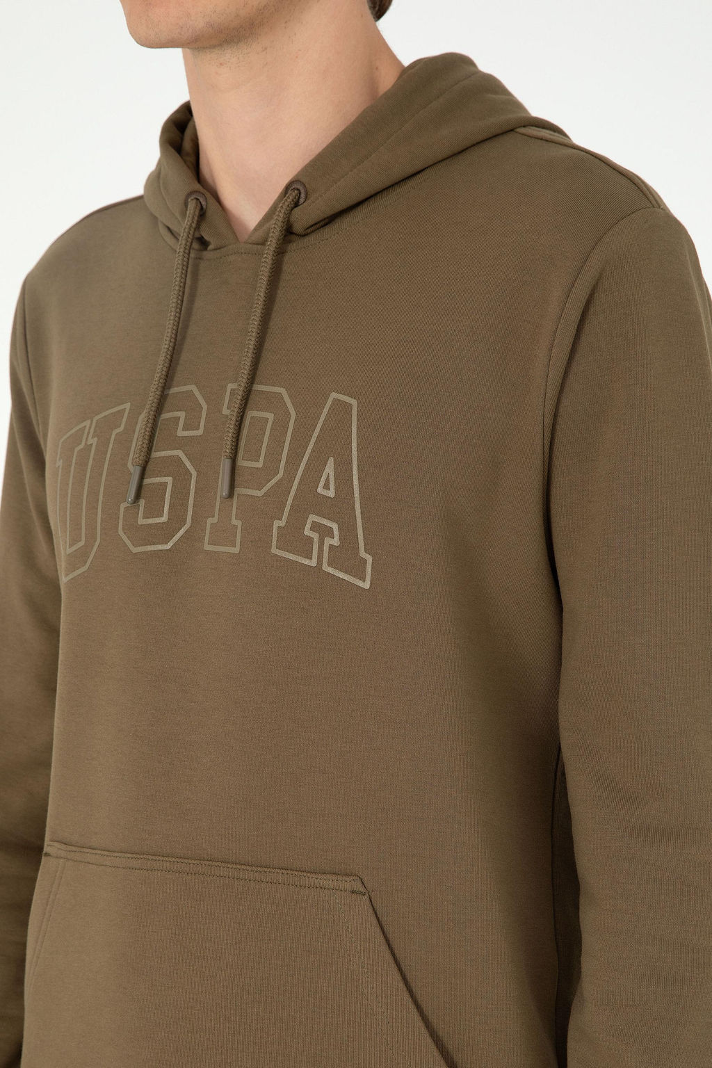 Мужской базовый свитшот цвета хаки Неожиданная скидка в корзине - U.s. polo assn фото 7