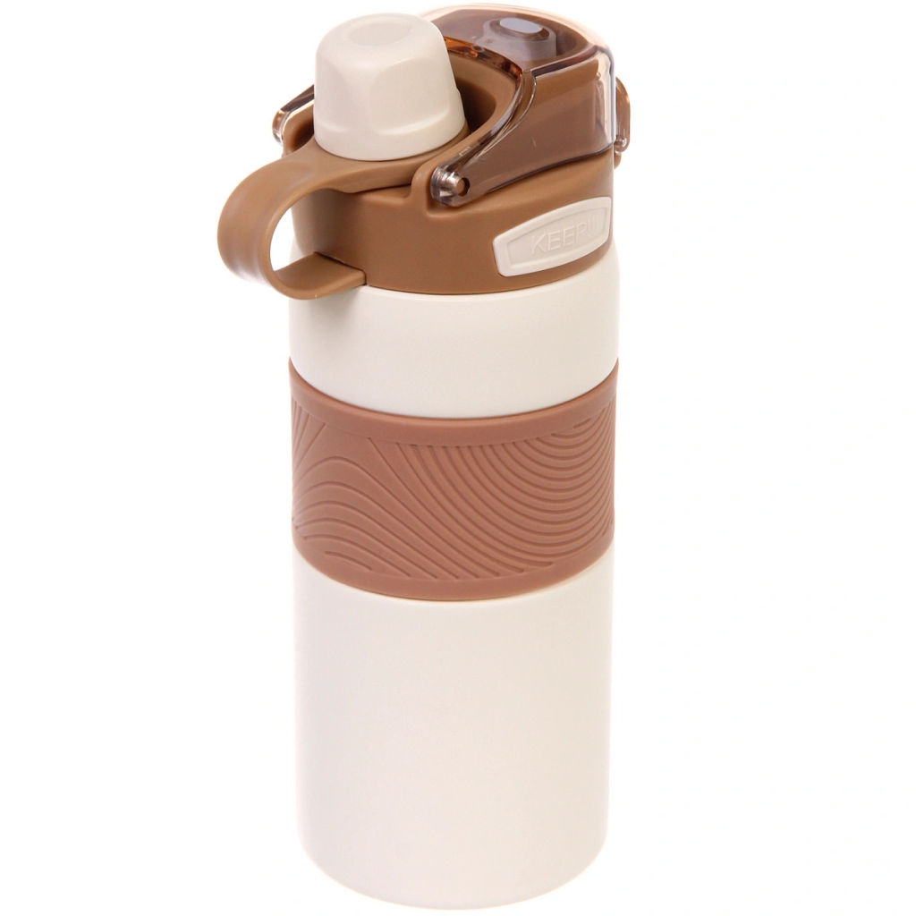 Термос 600мл "Фитнесс", цвет молочный