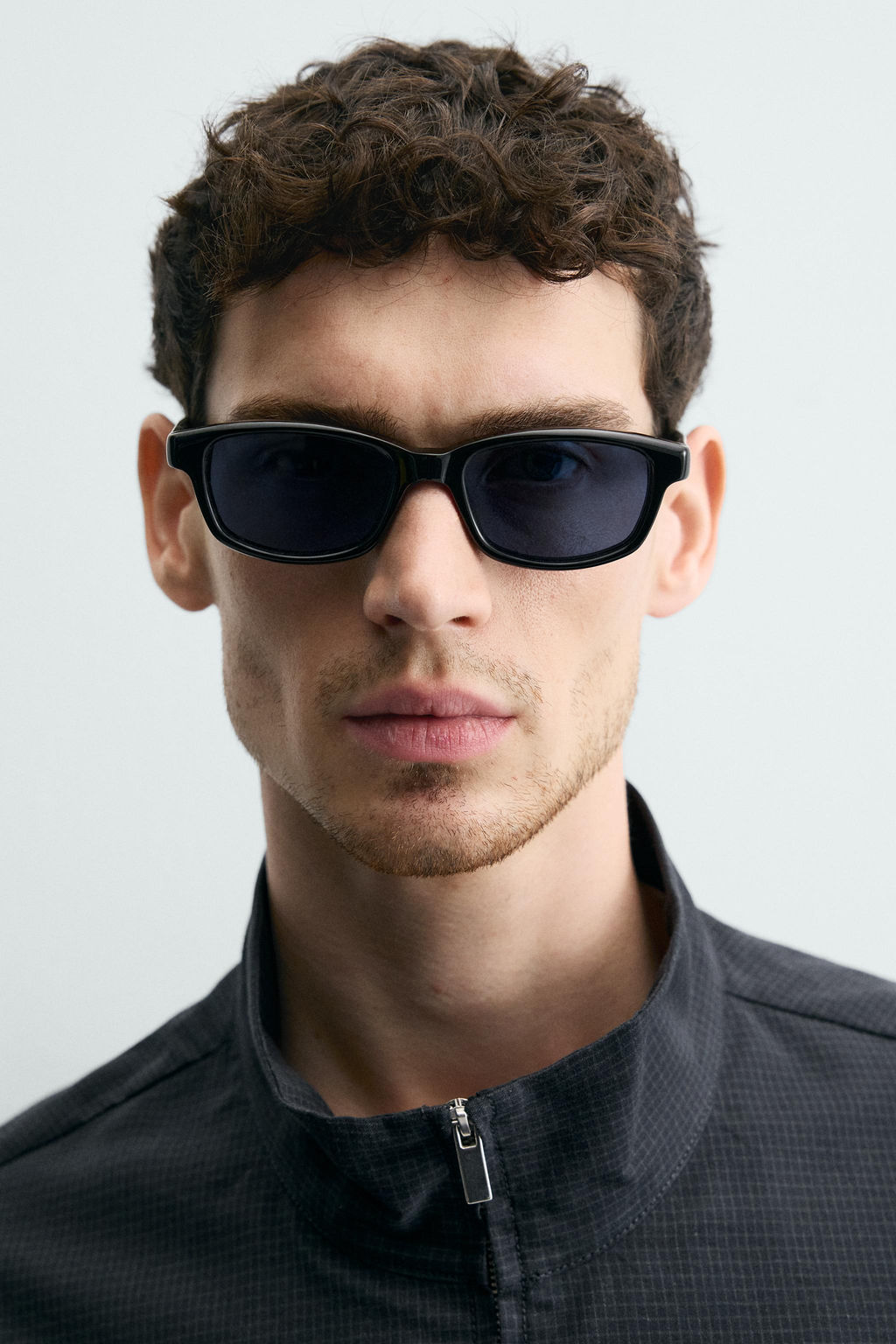 CAZADORA BOMBER REGULAR FIT CUADROS / Azul - Zara фото 7