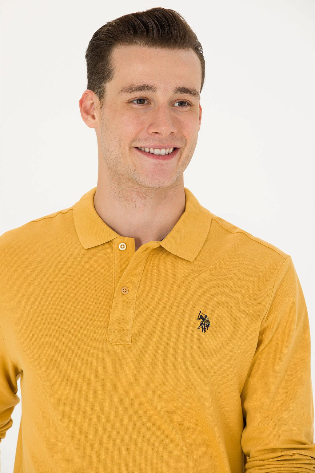 Мужской горчичный базовый свитшот Неожиданная скидка в корзине - U.s. polo assn фото 2