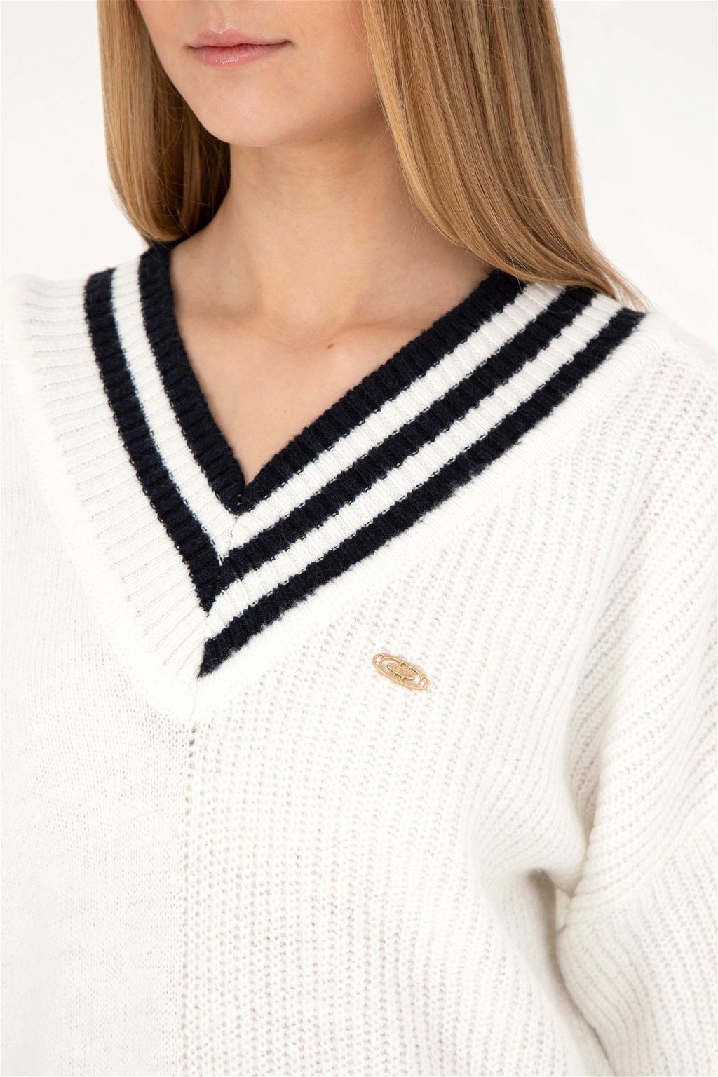 Женский кремовый свитер - U.s. polo assn фото 7