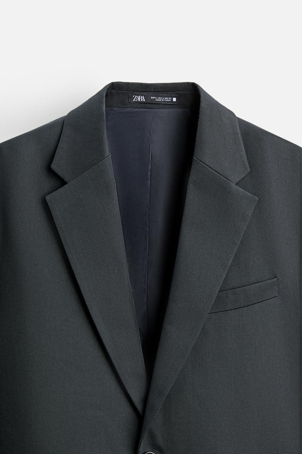 COTTON - LYOCELL RELAXED FIT BLAZER - Zara фото 8