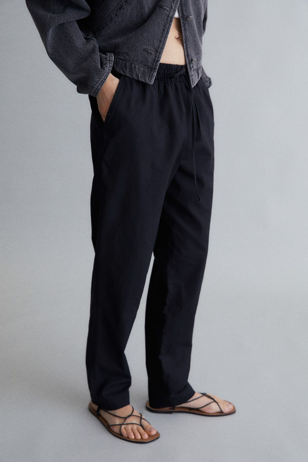 Joggers en mezcla de lino - H&m фото 3