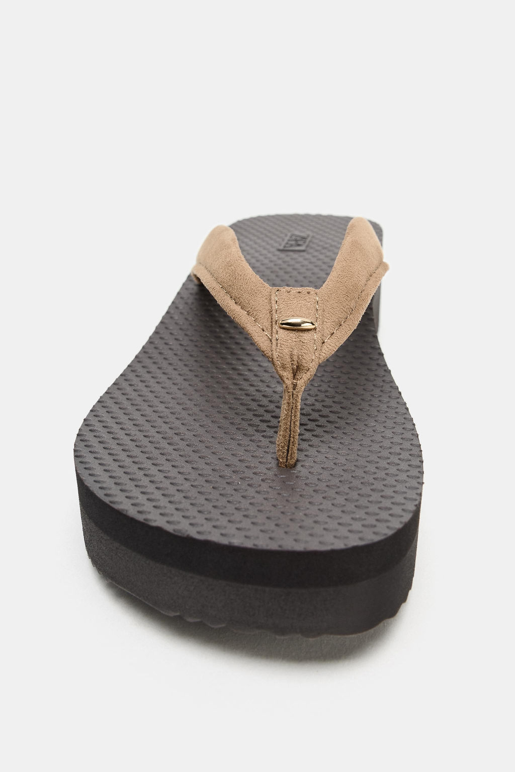 SANDALIA TAC?N PLATAFORMA / Marr?n Arena - Zara фото 4