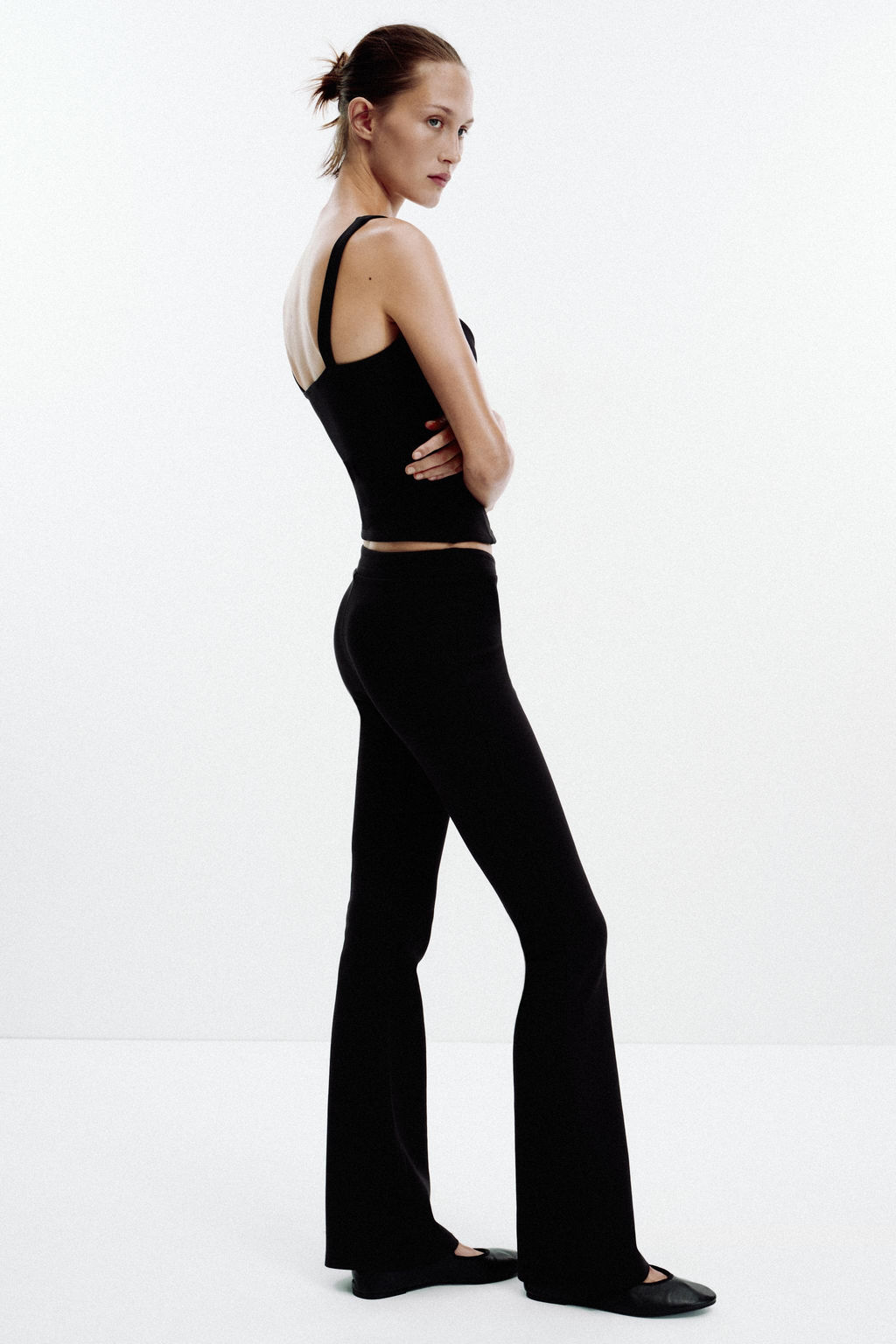 PANTAL?N FLARE INTERLOCK / Negro