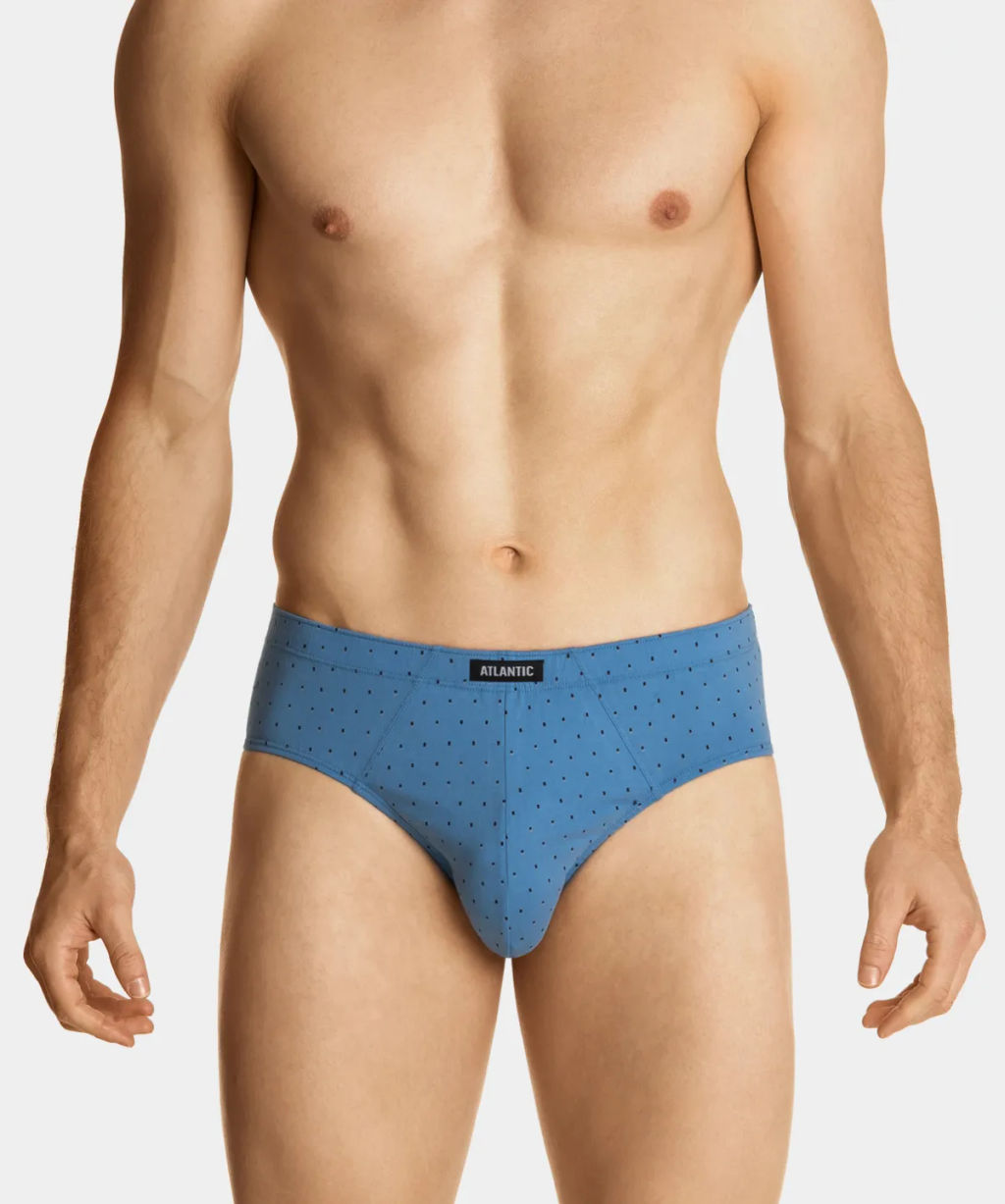 3MP-100 Трусы классика Small moons - набор 3 шт. темно-синий + красный + темно-голубой - Atlantic фото 6