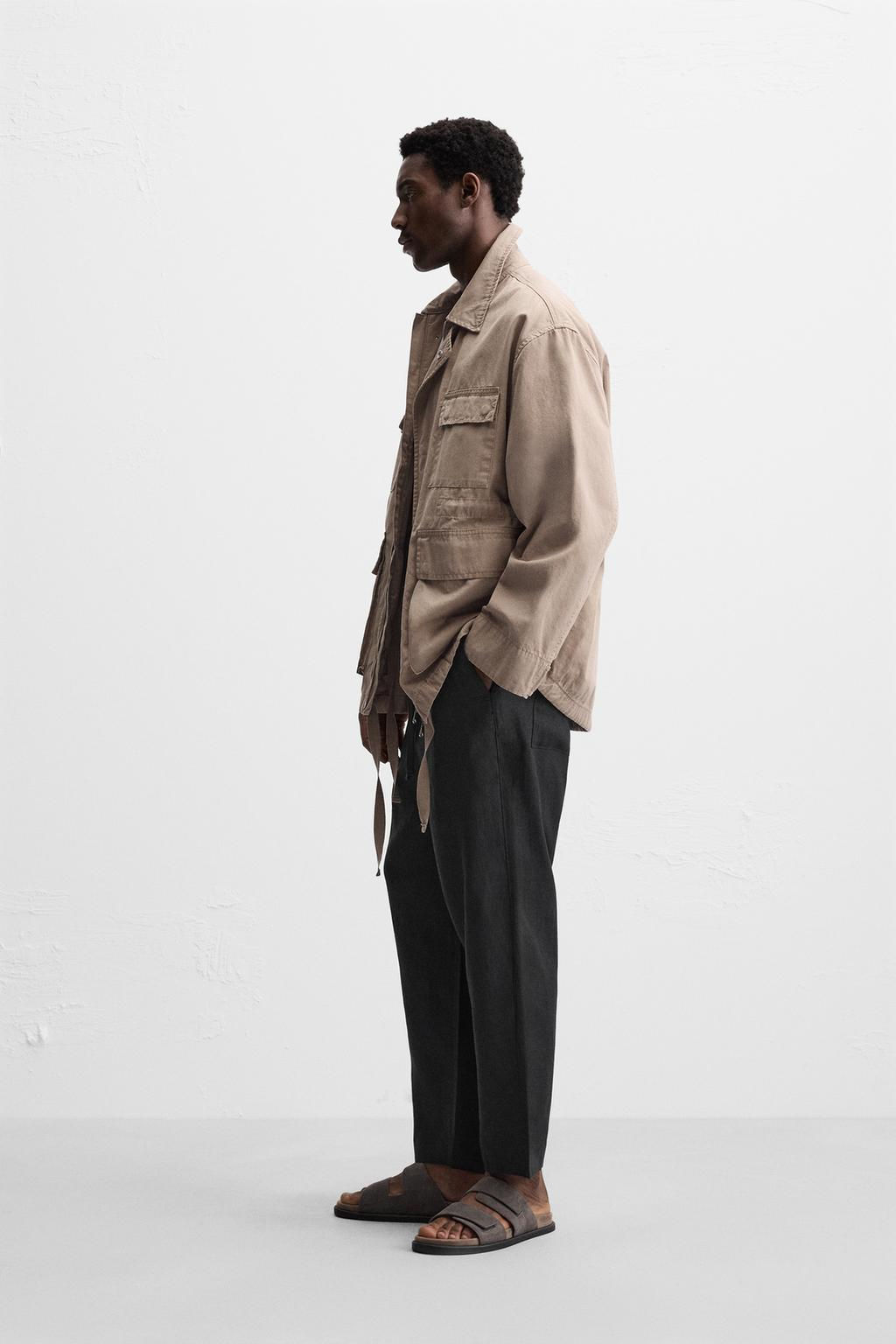 100% LINEN TROUSERS - Zara фото 31