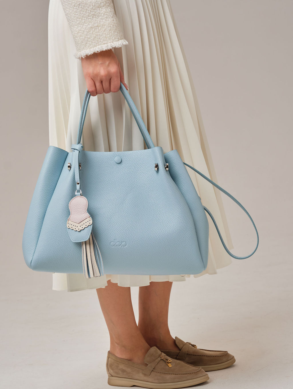 Кожаная сумка Vasilisa DBR 31210 светло-голубой  фото 5