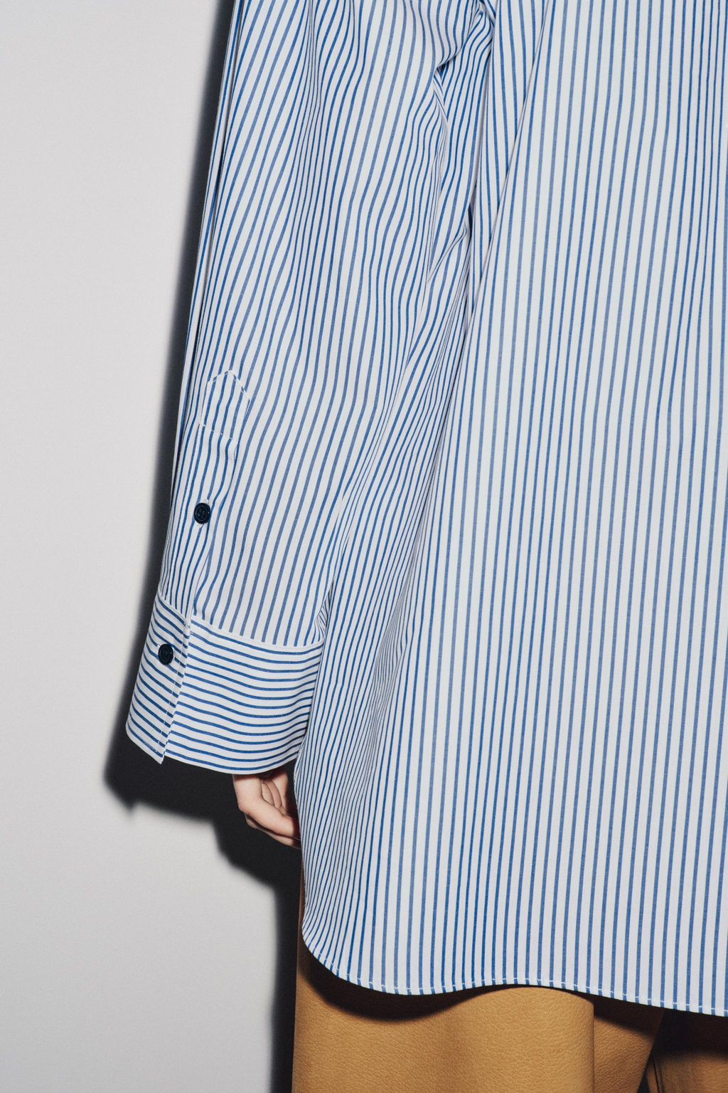 STRIPED POPLIN SHIRT ZW COLLECTION - Zara фото 6