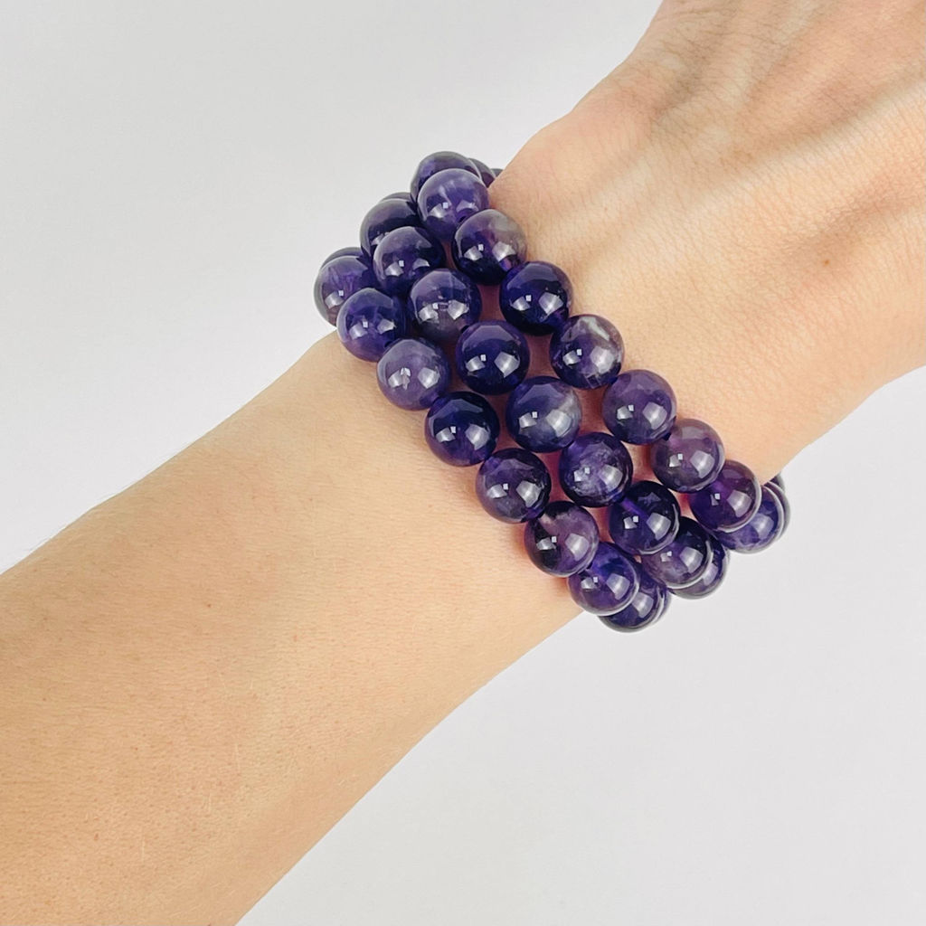 Бусины для украшений из Аметиста (46 бусин) 38 см