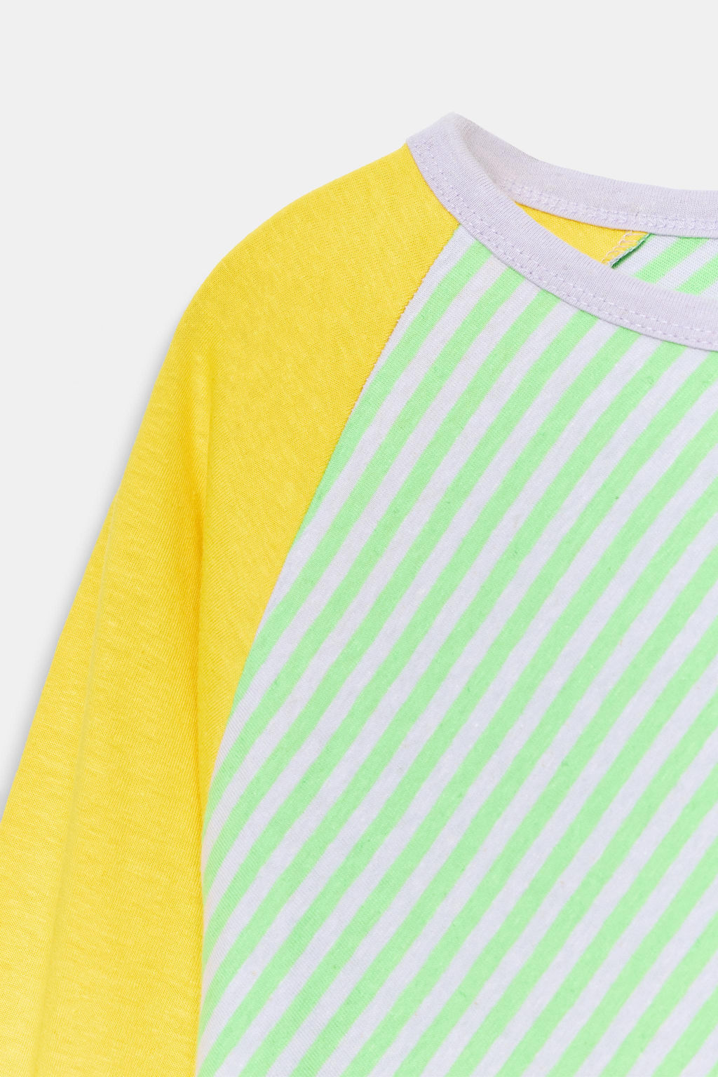 CAMISETA TRICOLOR ALGOD?N Y LINO / Verde claro - Zara фото 6