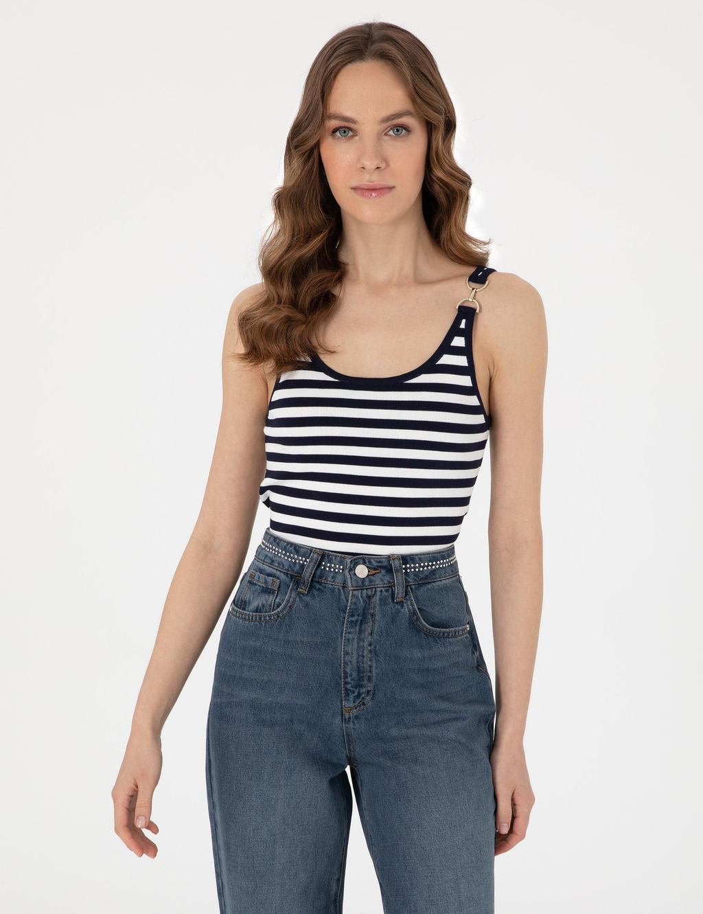 Lacivert Slim Fit Triko Ti__rt