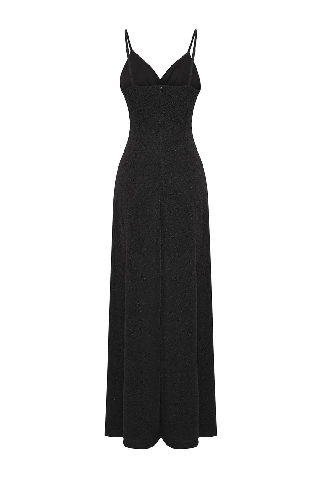 TRENDYOLMILLA Siyah A-Kesim Par?lt?l? Simli Orme Uzun S?k Abiye Elbise TPRSS25AE00175  фото 6