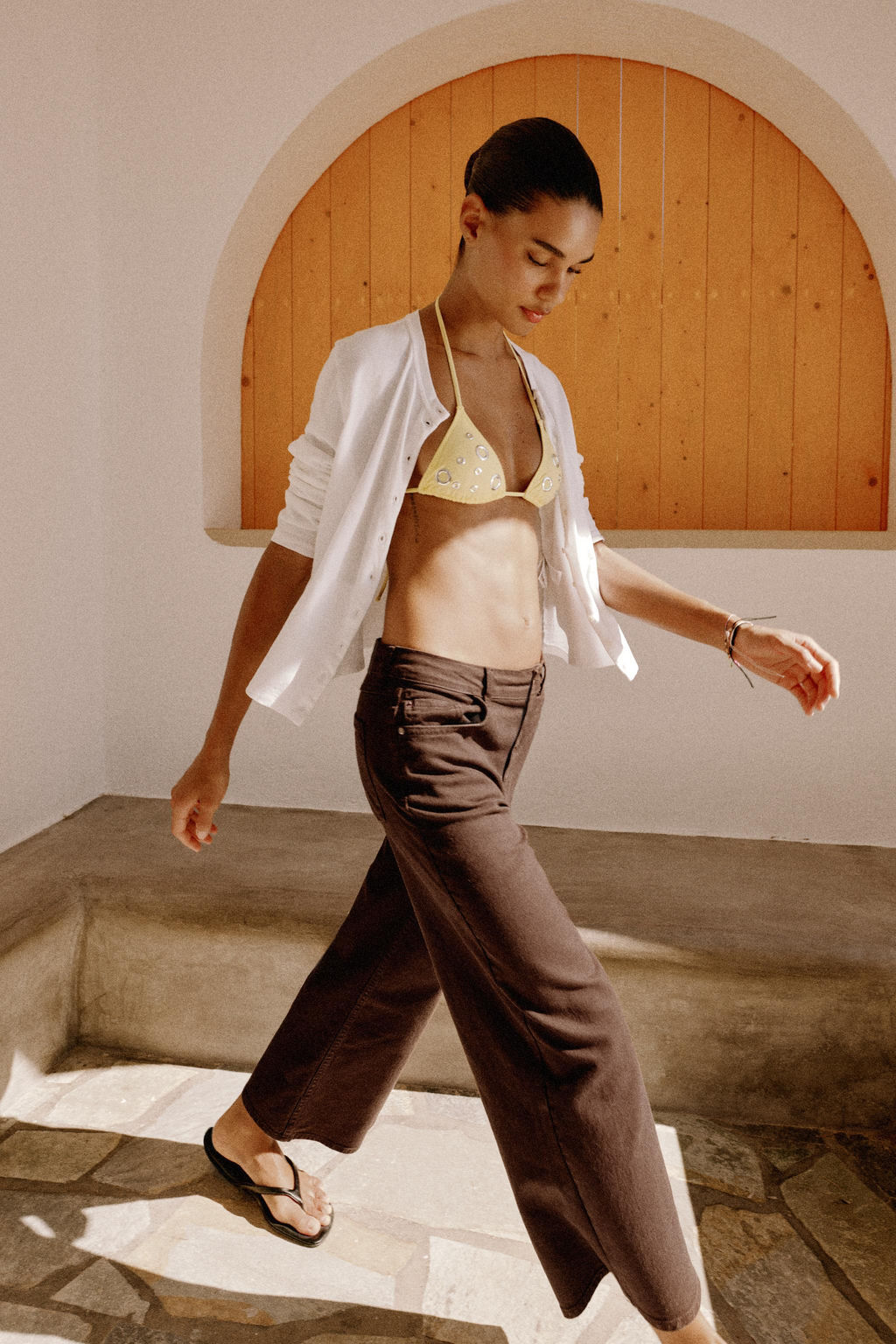 JEANS Z1975 CULOTTE TIRO ALTO COMFORT / Marr?n