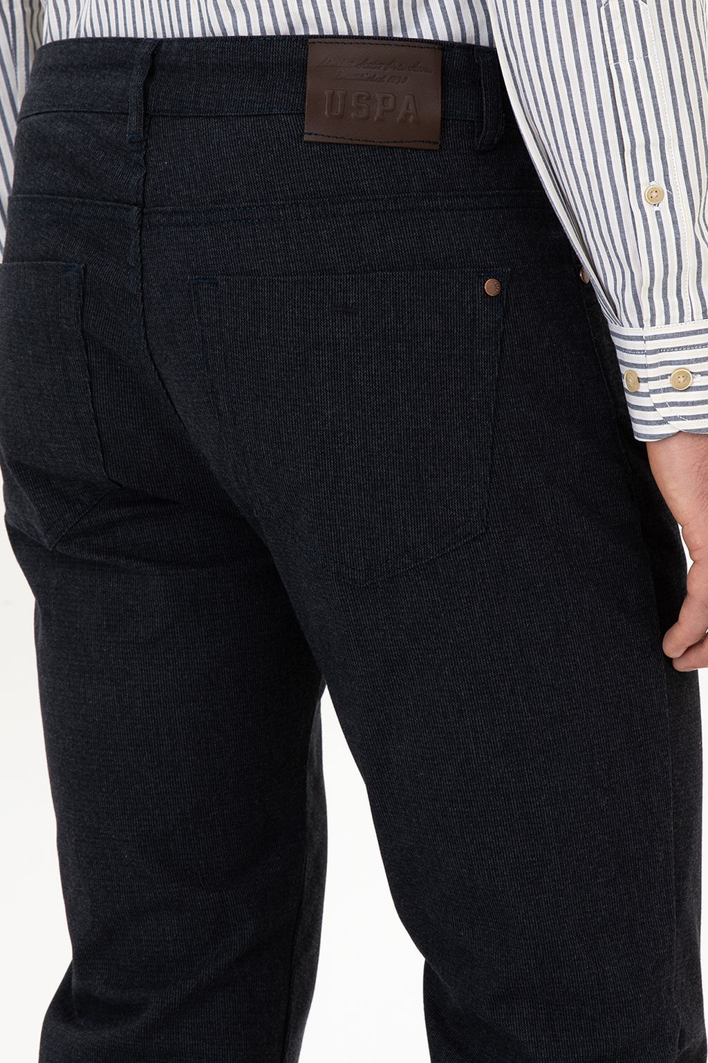 Erkek Lacivert Slim Fit Kanvas / Chino Pantolon - U.s. polo assn фото 12