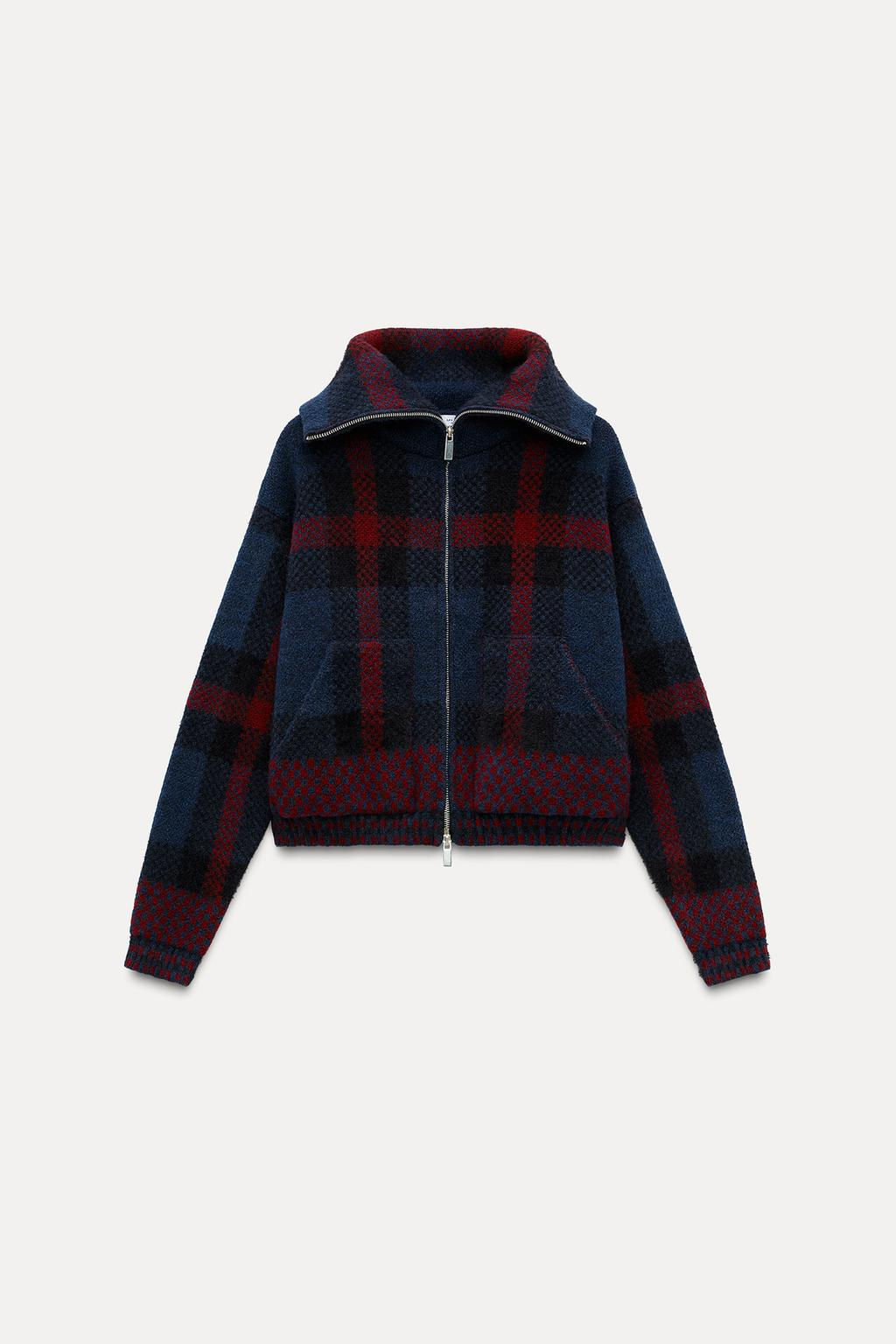 CHECK KNIT CARDIGAN - Zara фото 2