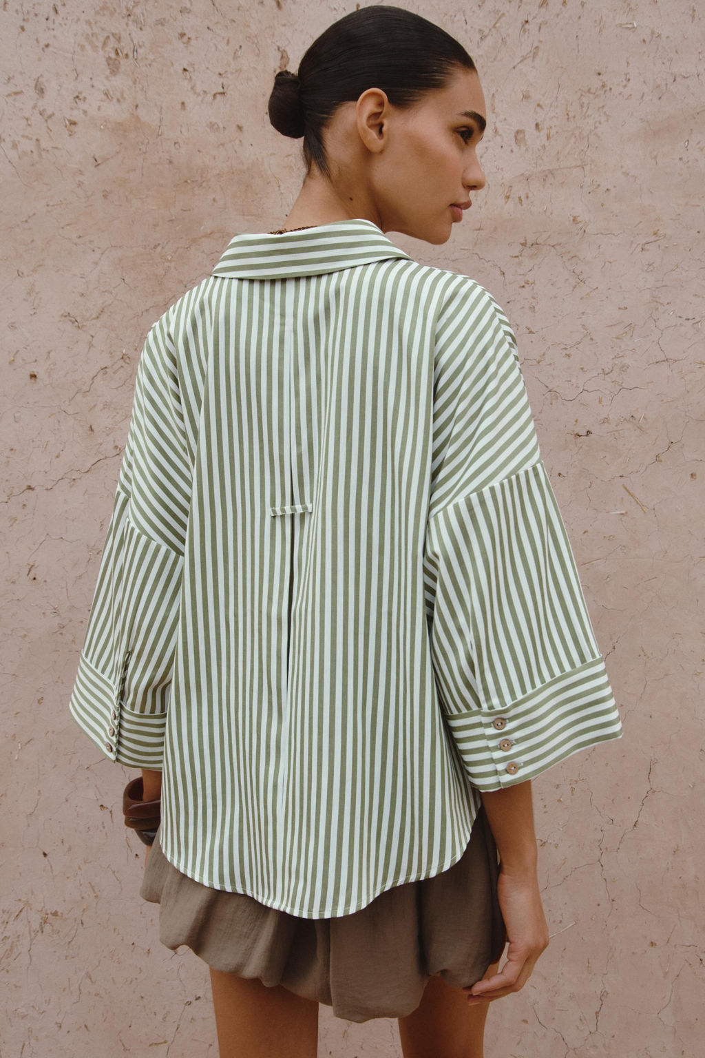 STRIPED SHIRT WITH TURN-UP SLEEVES - Zara фото 12