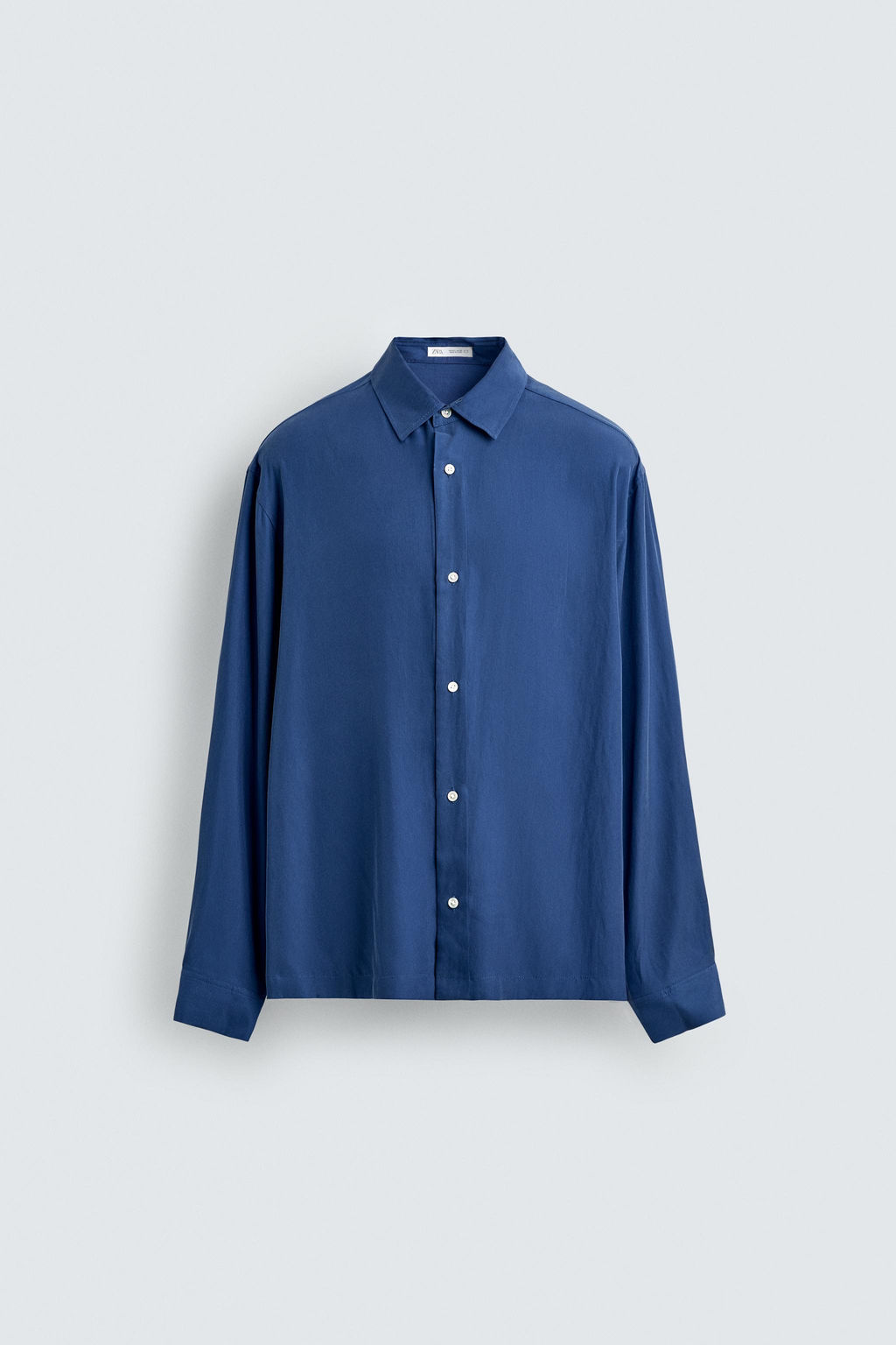CAMISA RELAXED FIT FLUIDA / Azul?n - Zara фото 7