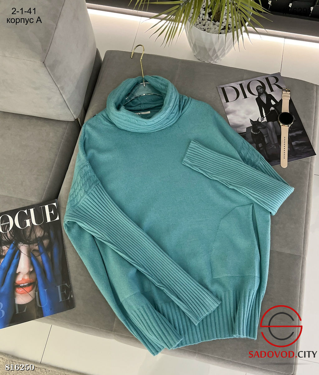 Женский тёплый свитер с горлом - Bruno фото 7