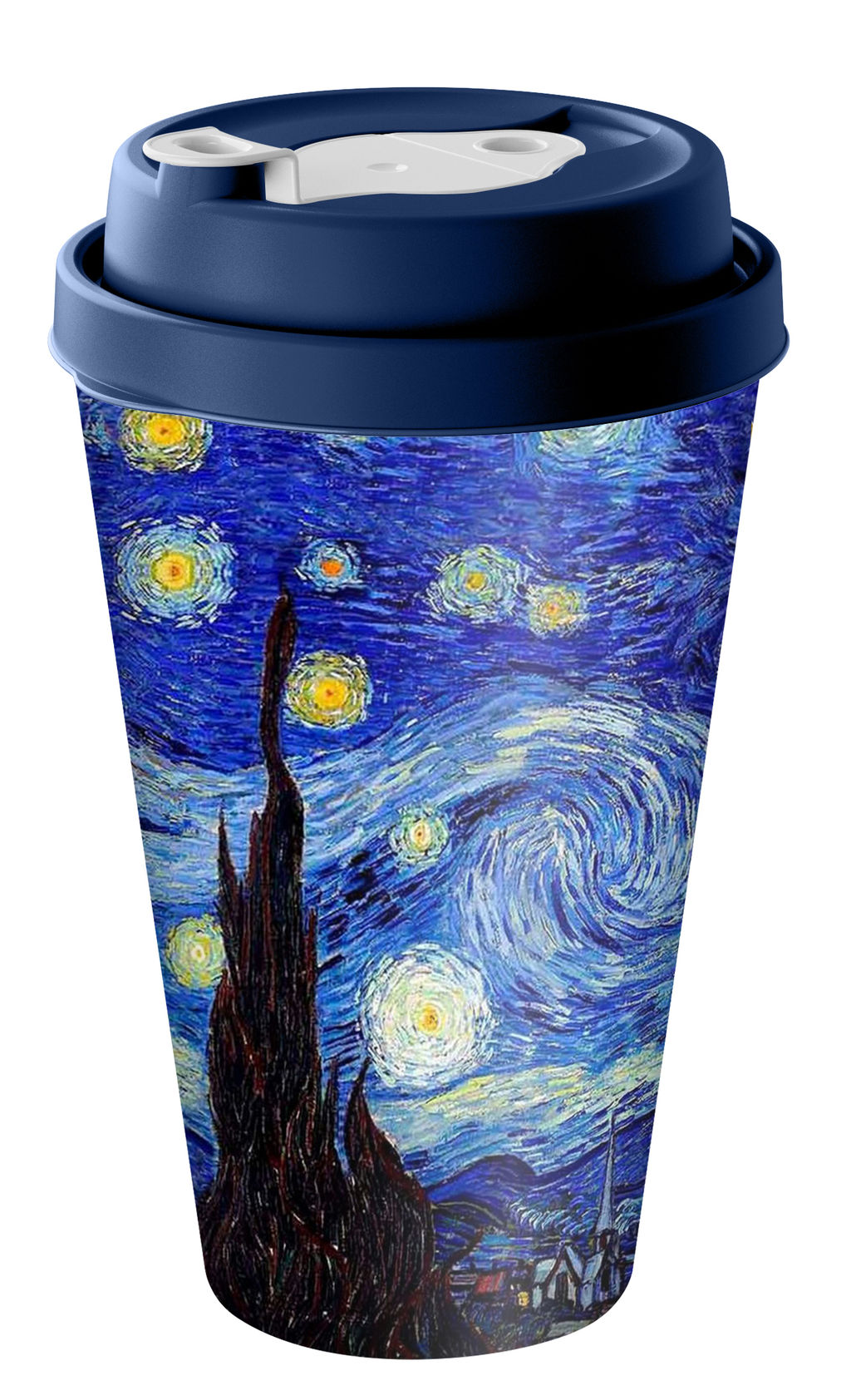 Цена за 2 шт. Стакан с крышкой 550мл с декором с клапаном "Искусство" (микс) 223134690/00