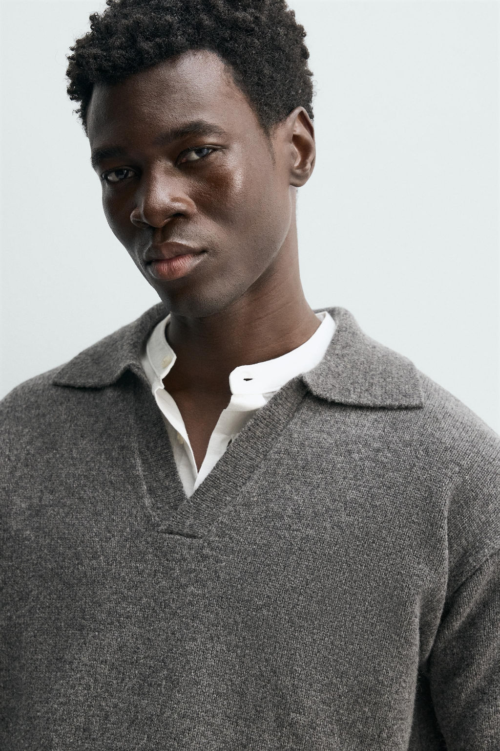 WOOL - CASHMERE KNIT POLO SHIRT - Zara фото 5