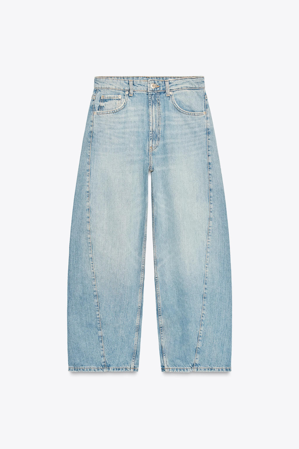 TRF BAGGY BALLOON MID-WAIST JEANS - Zara фото 6