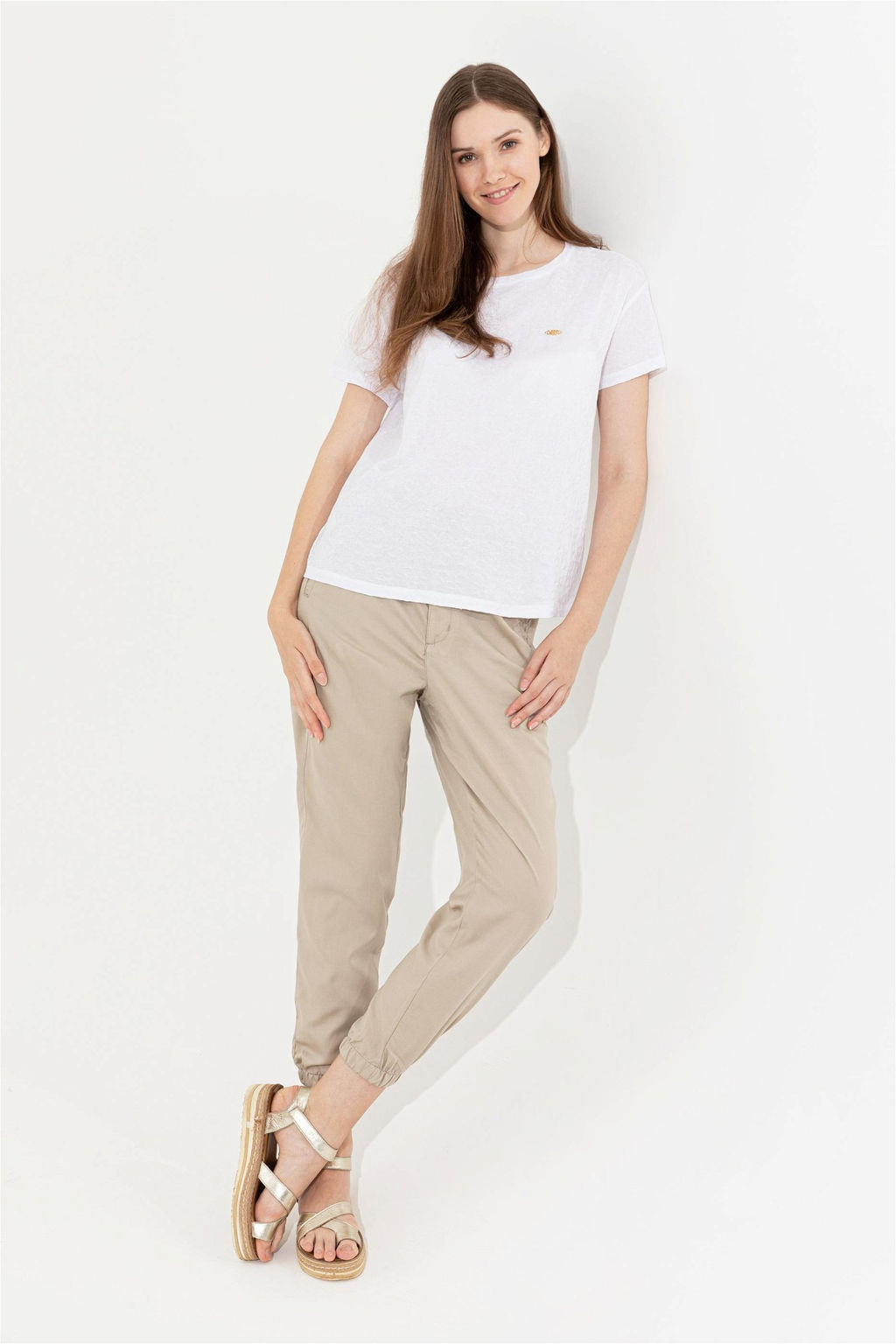 Женская белая футболка с круглым вырезом Неожиданная скидка в корзине - U.s. polo assn фото 4