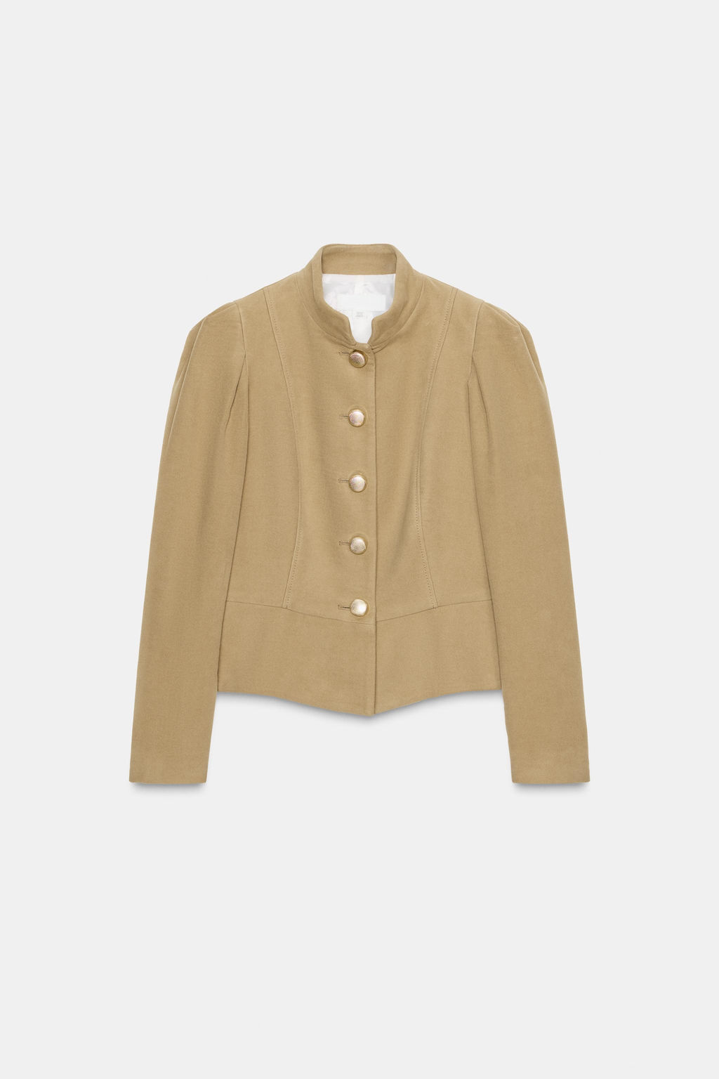 FAUX SUEDE PADDED SHOULDER BLAZER - Zara фото 7