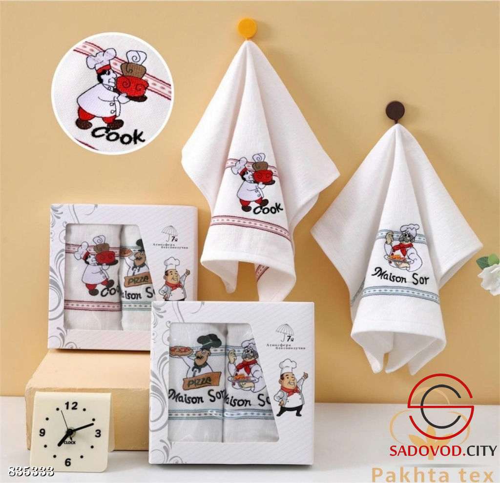 Вафельные кухонное полотенце в коробке