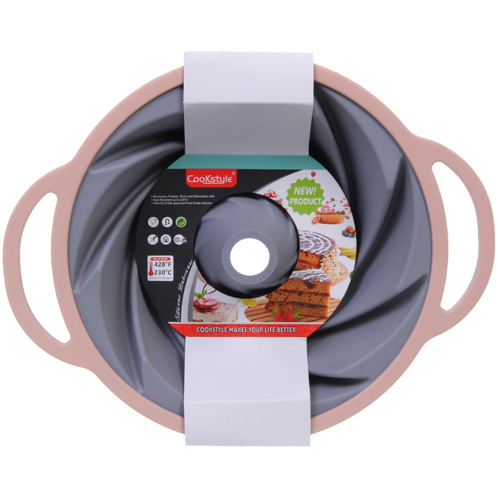 Форма силиконовая "CooKstyle" фигурная с ручками, 30,5*24*10см, с металлической вставкой