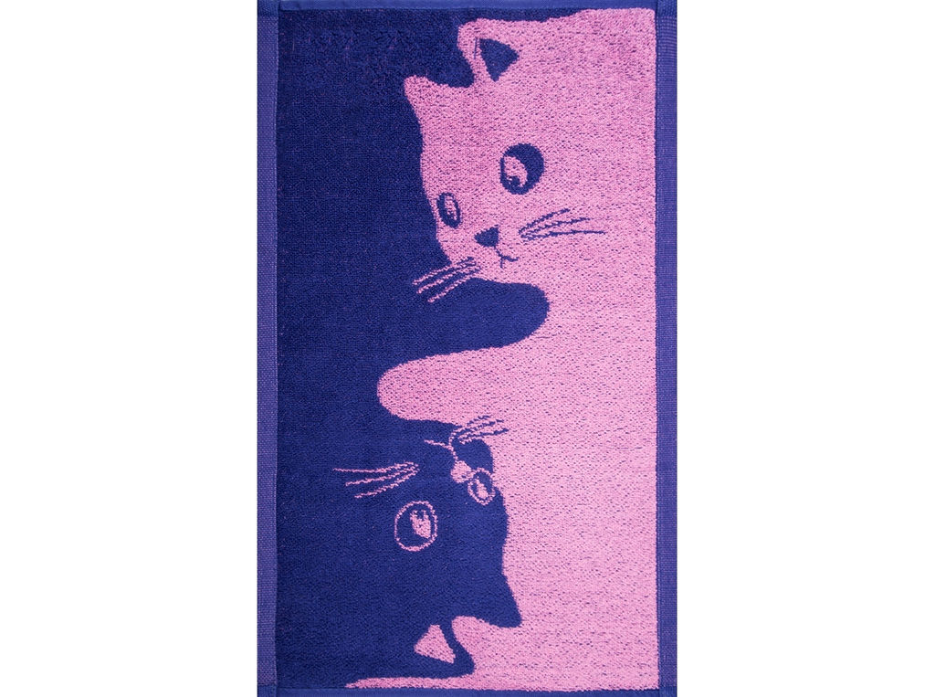 Полотенце махровое 1с105.413ж1 Инь-ян-коты(пурпурн3) 50х30 см