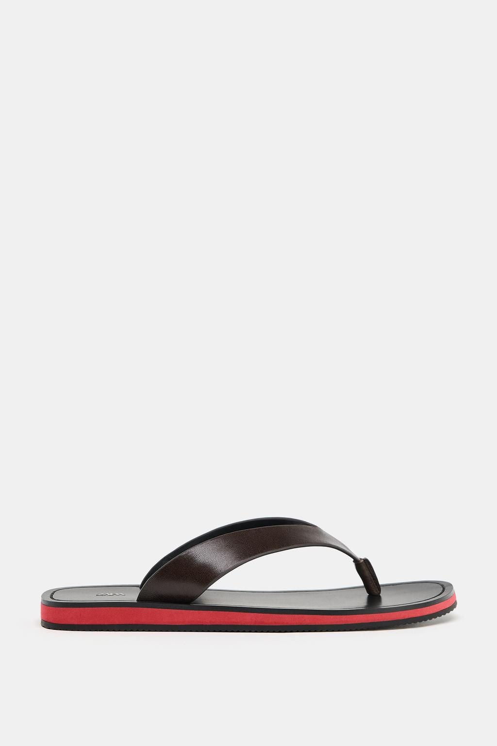 FLAT LEATHER SANDALS - Zara фото 2