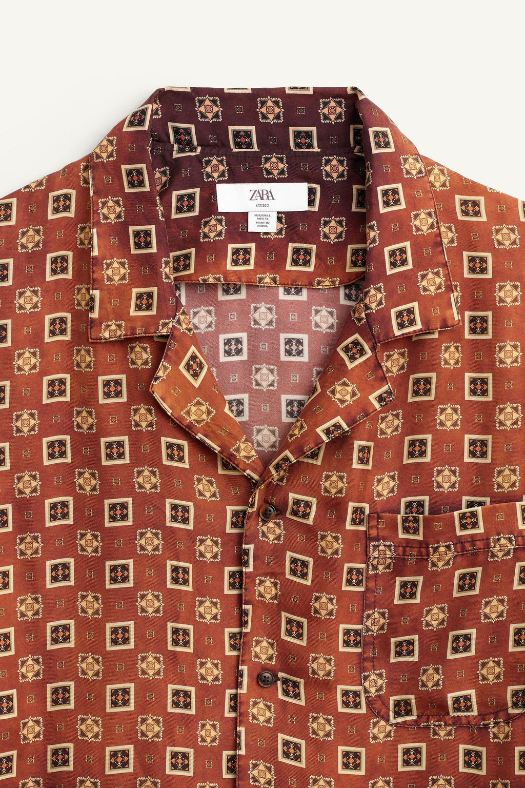 100% SILK PRINTED SHIRT LIMITED EDITION - Zara фото 8