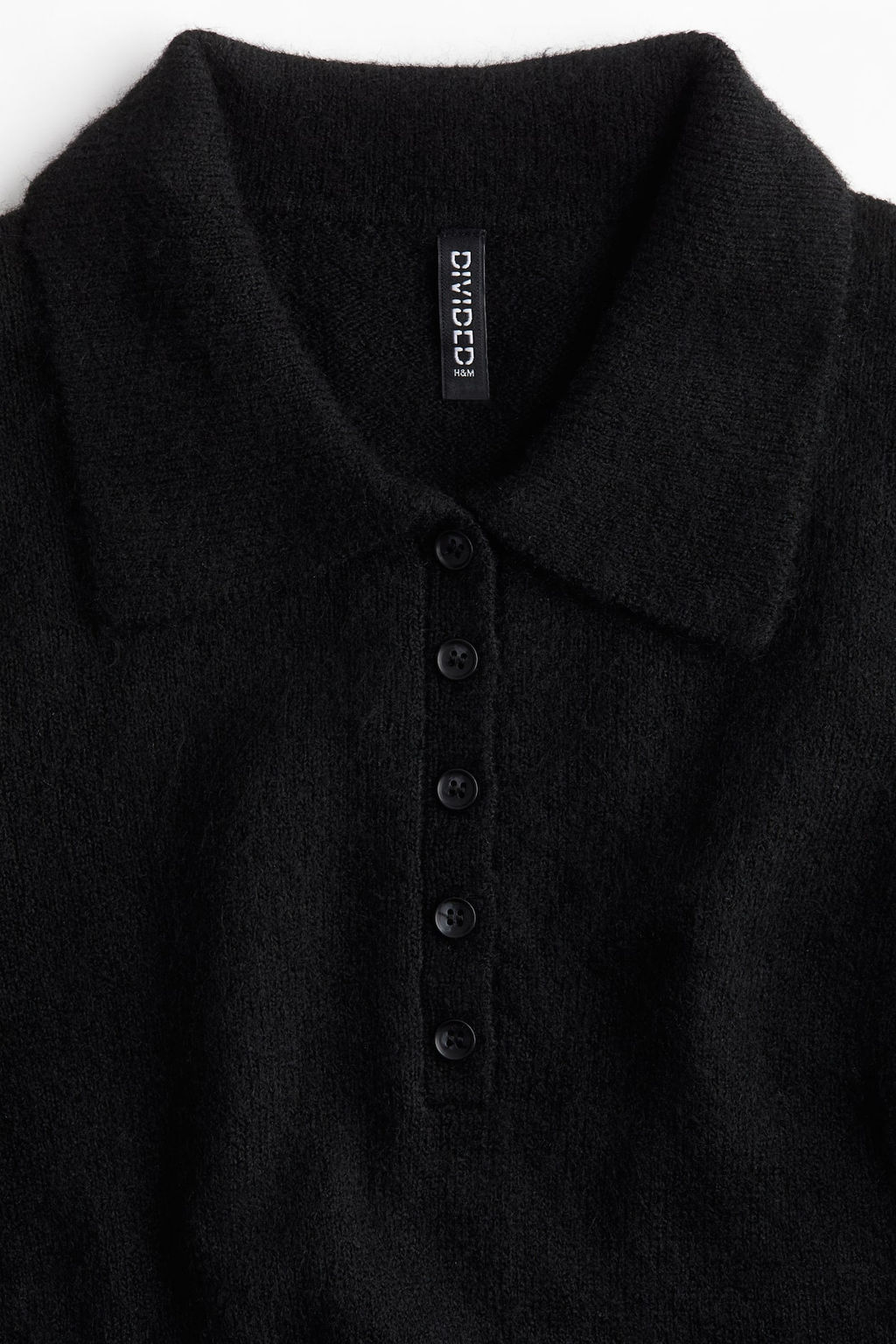 Fine-knit polo dress - H&m фото 6