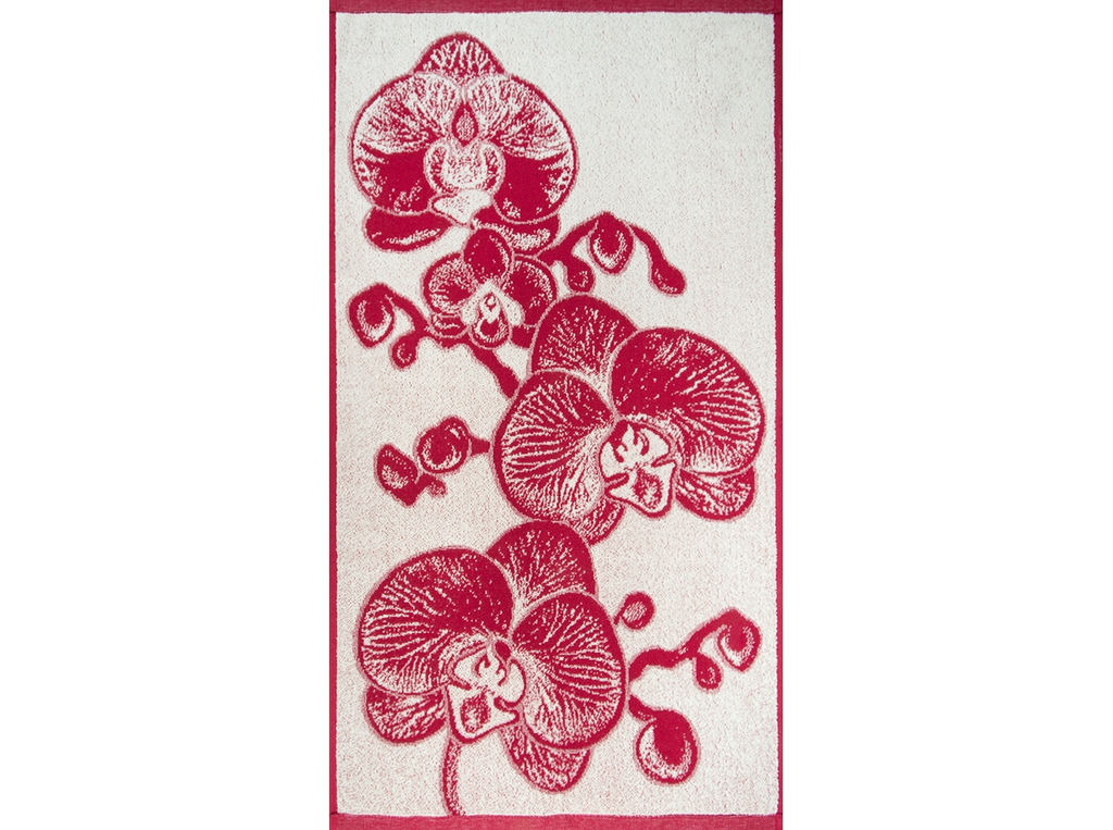 Полотенце махровое 6с103.412ж1 Орхидея (бордо) 50х90см