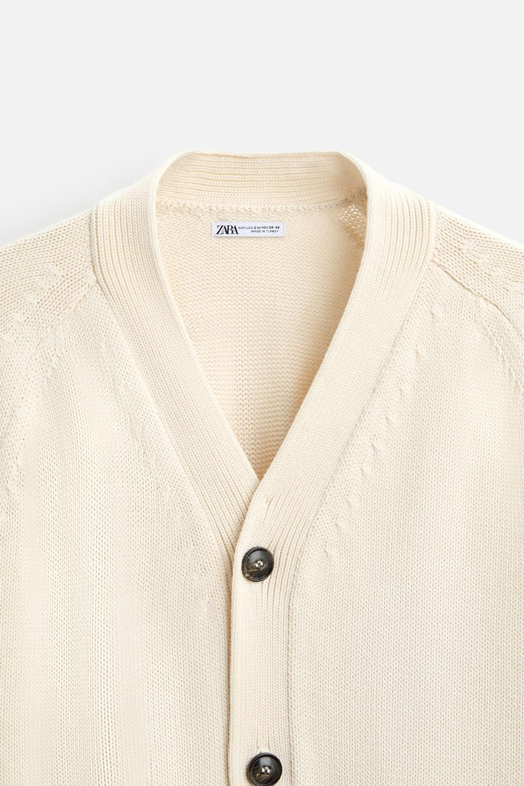 CONTRAST BUTTON CARDIGAN - Zara фото 10