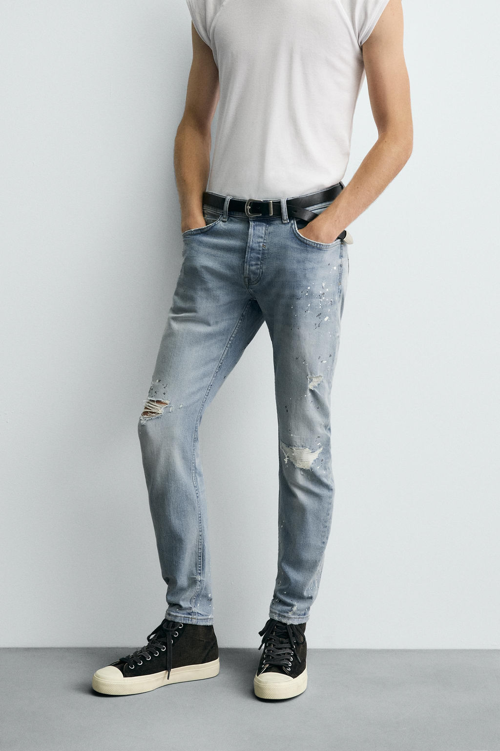 RIPPED SKINNY FIT JEANS - Zara фото 2
