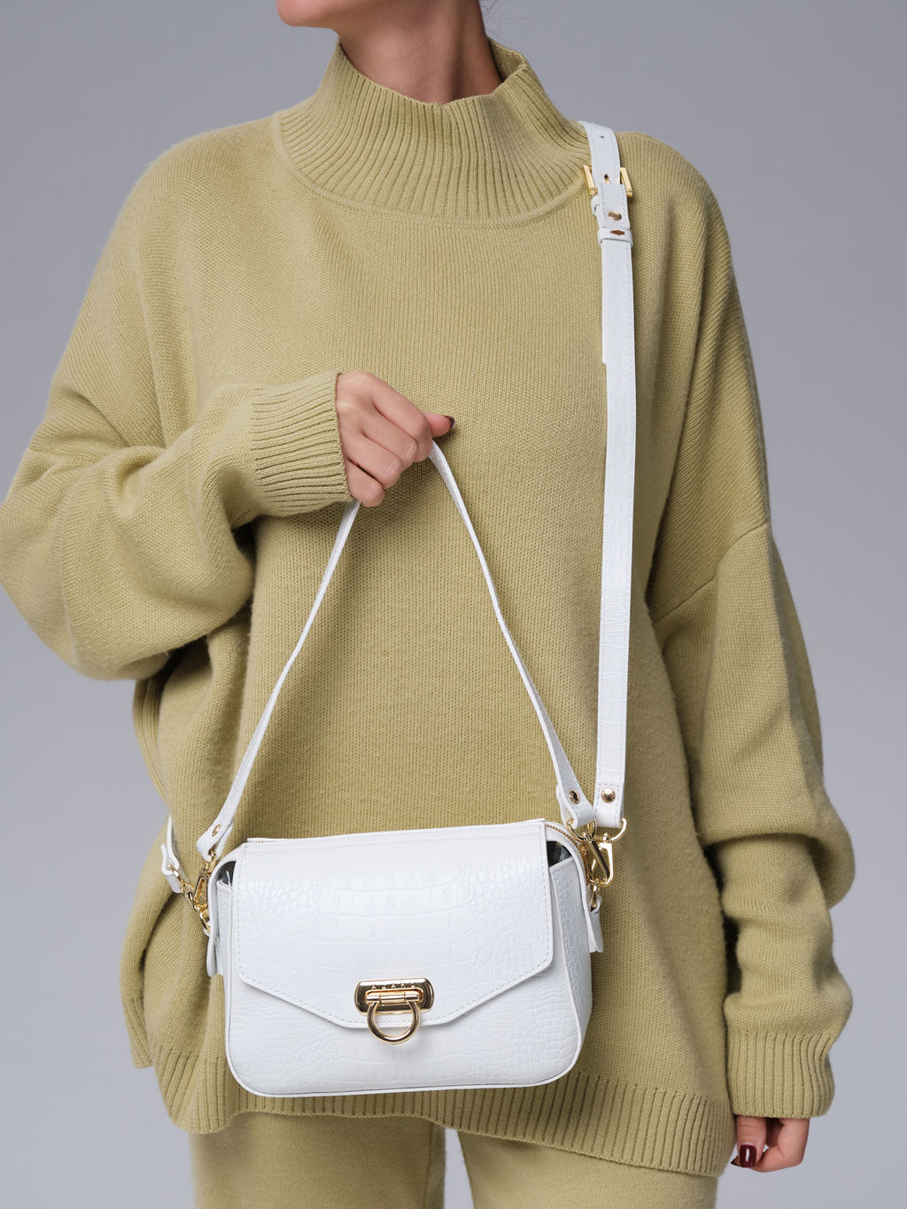 Сумка кросс-боди Azaro 3684 белый/крок