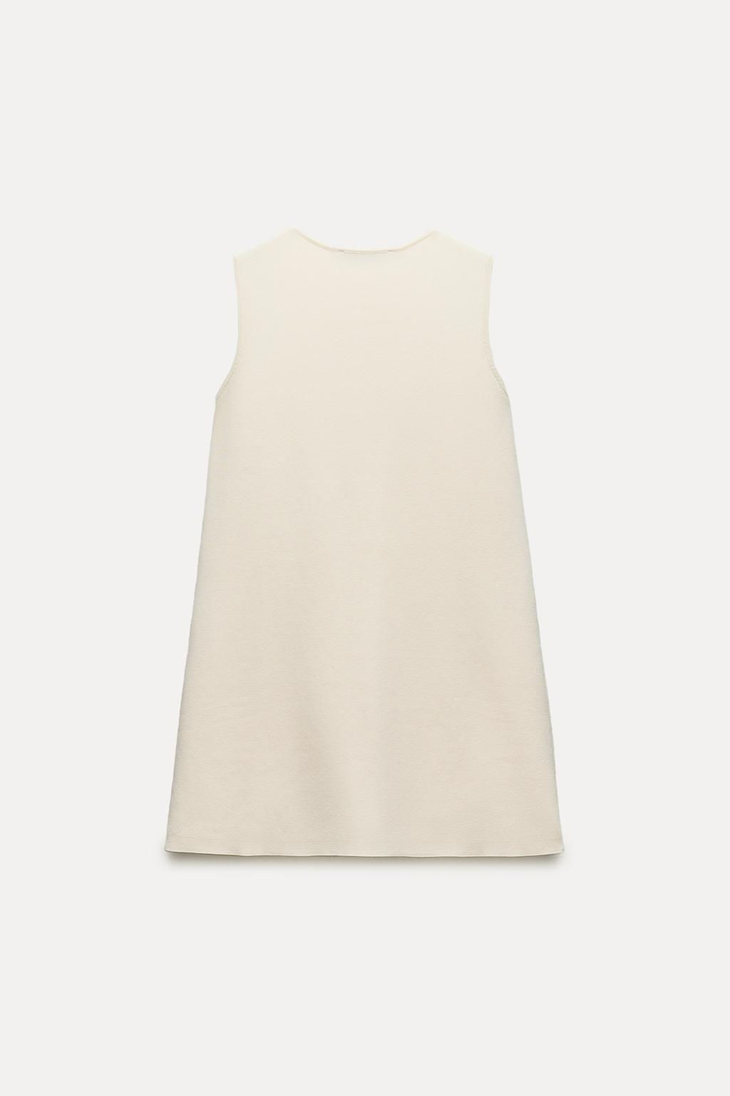 KNIT MINI DRESS WITH CONTRAST BOWS - Zara фото 2