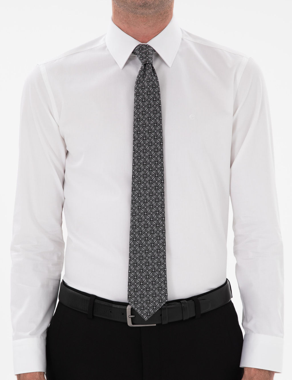 Белая стройная рубашка с длинным рукавом. - Cacharel фото 7