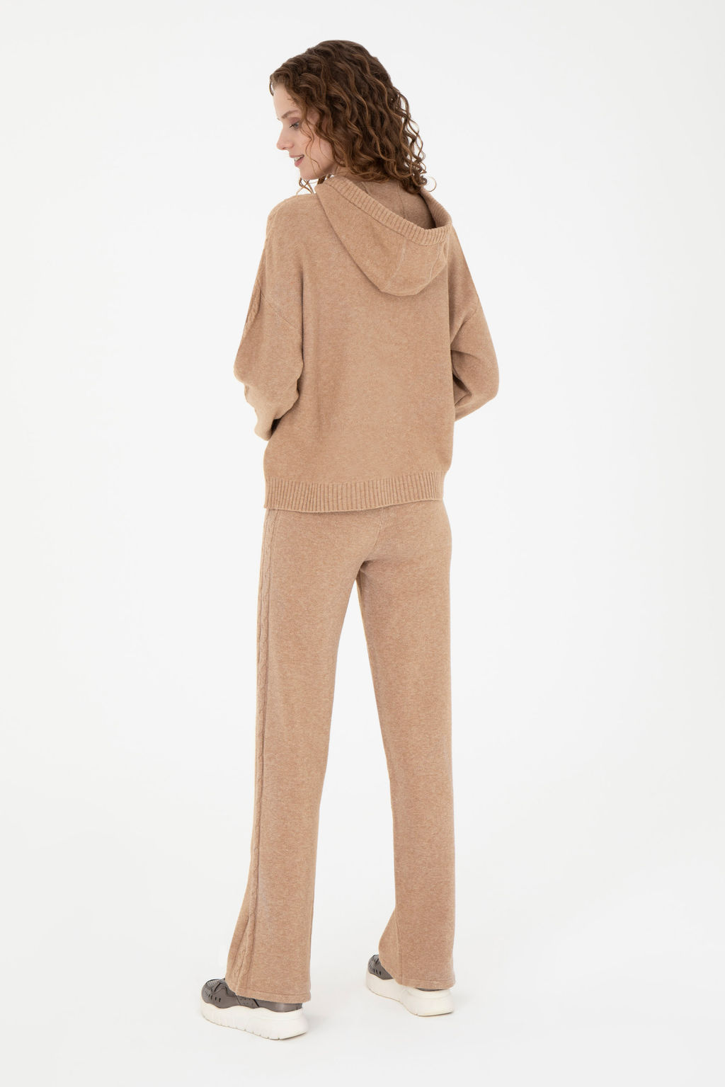 KadДn Kum Melanj Loose Fit Triko Pantolon