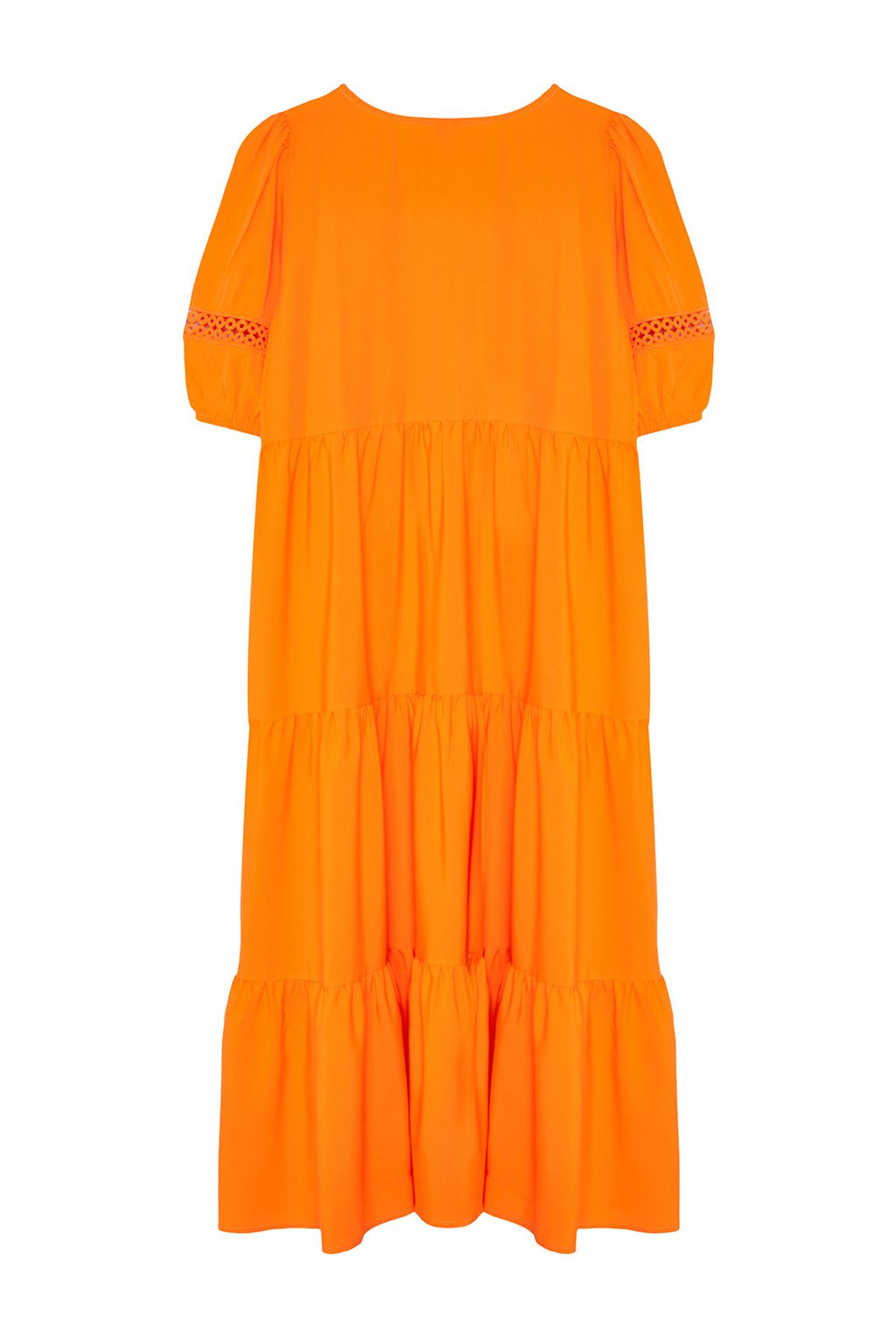 Turuncu Duz Shift Poplin Midi Elbise TWOSS24EL00906 - Trendyolmilla фото 7