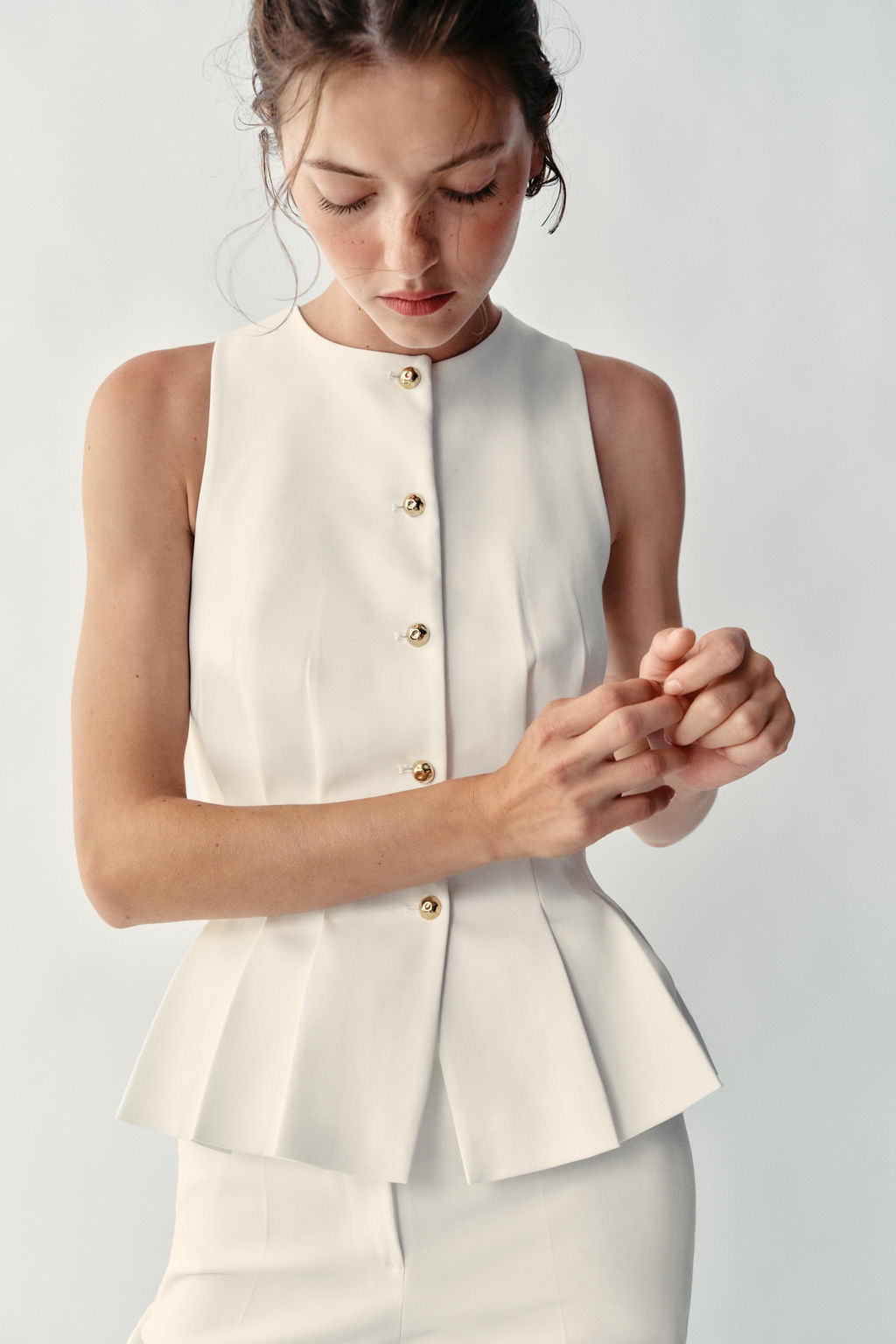 CHALECO PINZAS / Blanco - Zara фото 2