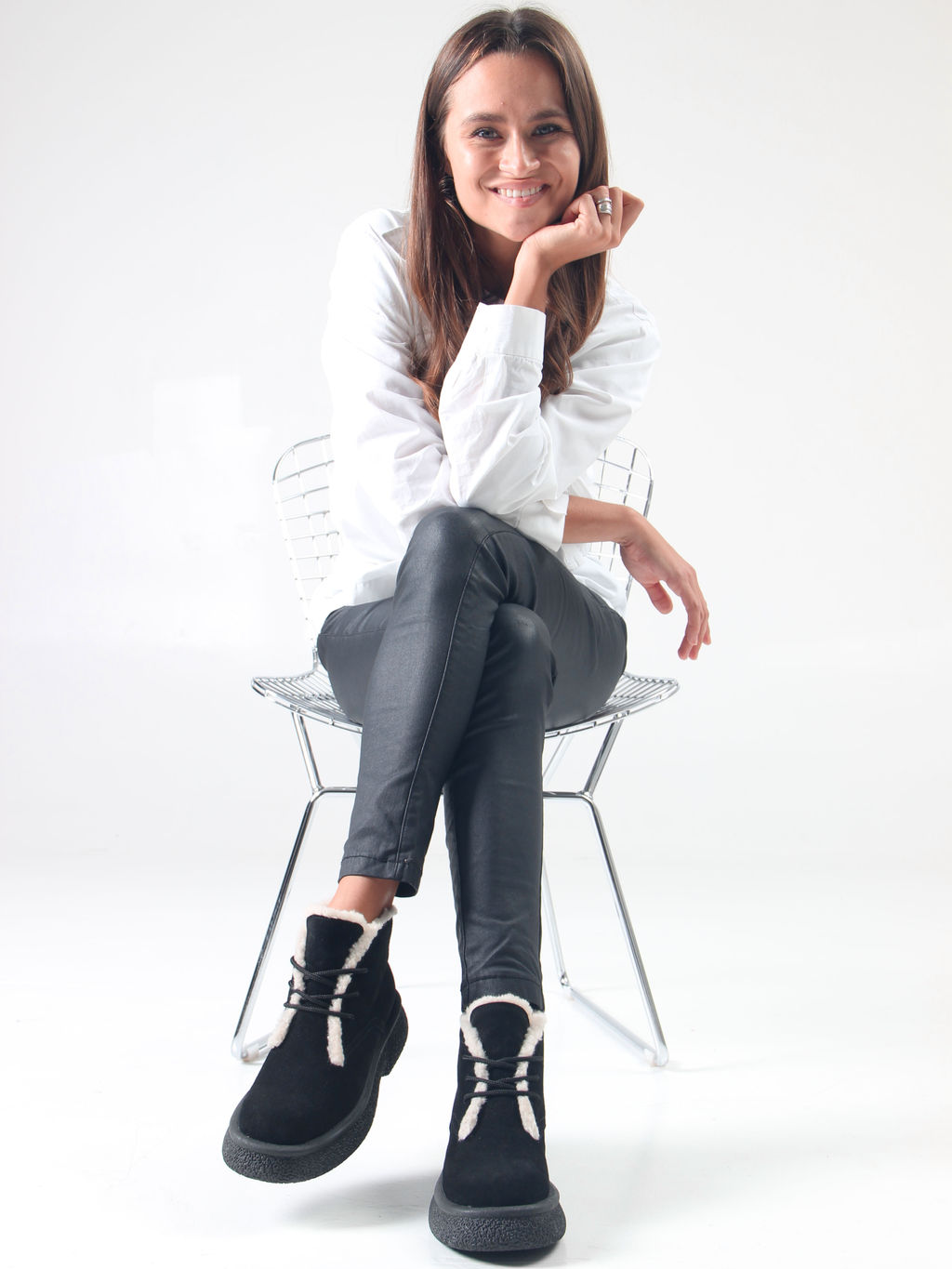 Ботинки EDART 308.агата bl. черный замша/шерсть - Ed'art фото 3