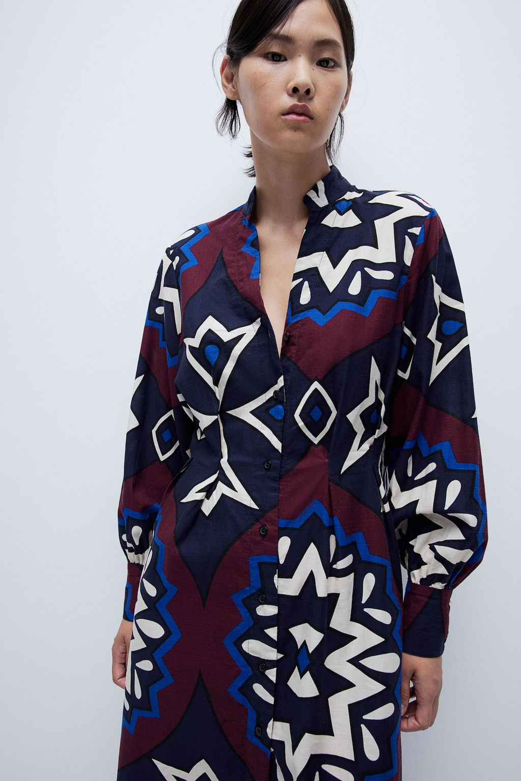 Vestido camisero entallado - H&m фото 3