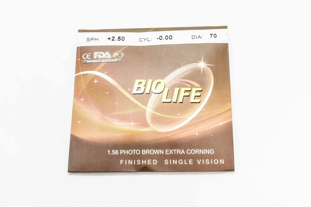 Линзы BIO LIFE PHOTO Ф70 1.56 КОРИЧНЕВЫЙ ДИОПТРИИ: -4.25 - -6.00