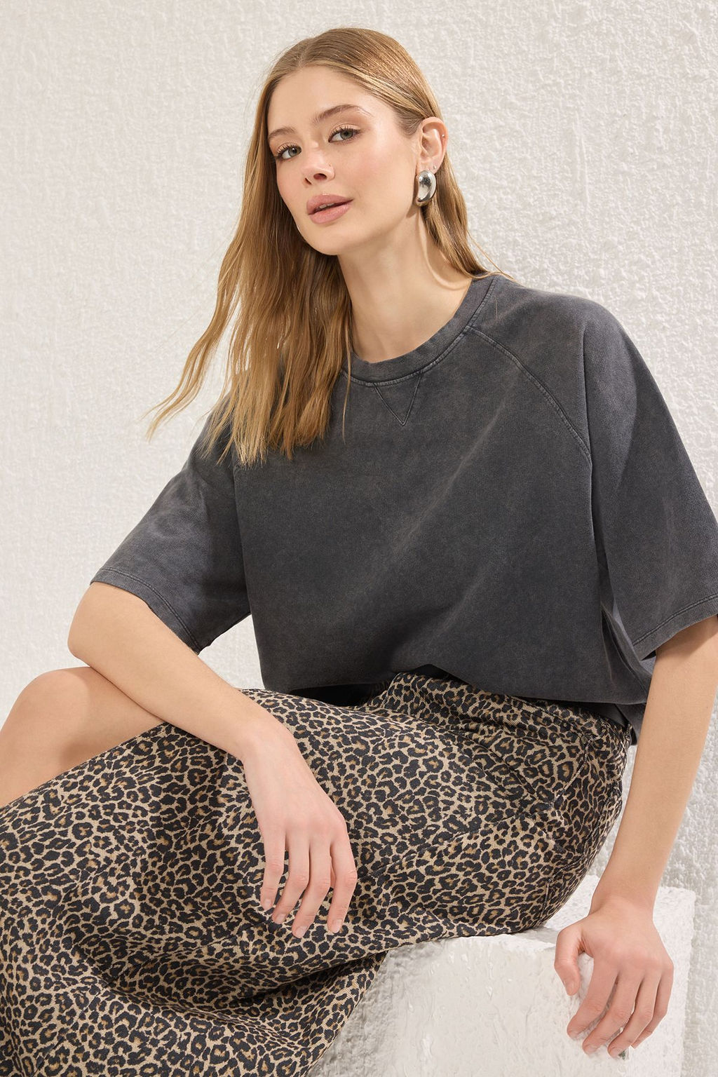 TRENDYOLMILLA Pembe Relaxed/Rahat Kal?p Crop Orme T-Shirt TWOSS25TS00017 фото 2