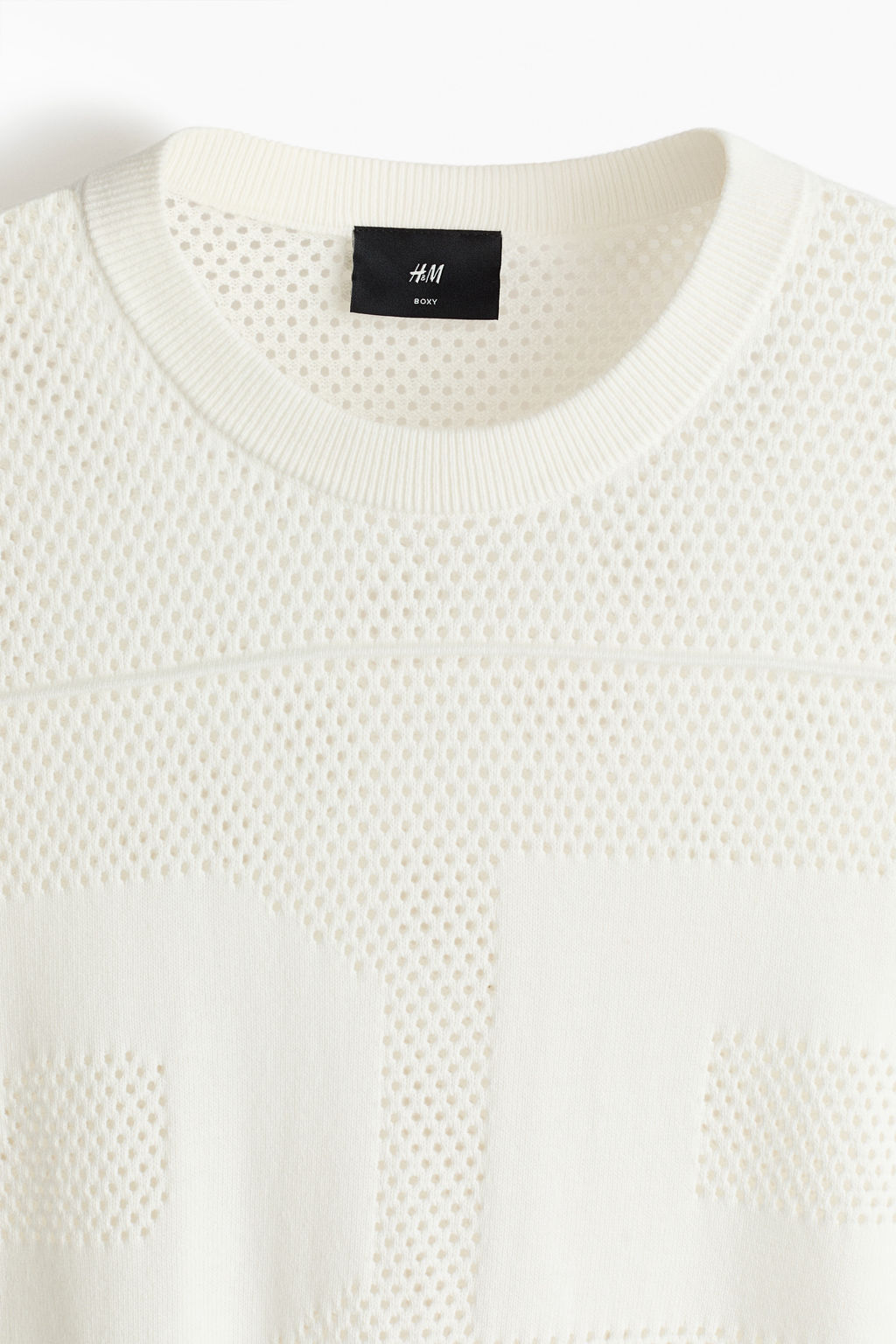 Camiseta de malla Boxy Relaxed Fit - H&m фото 8